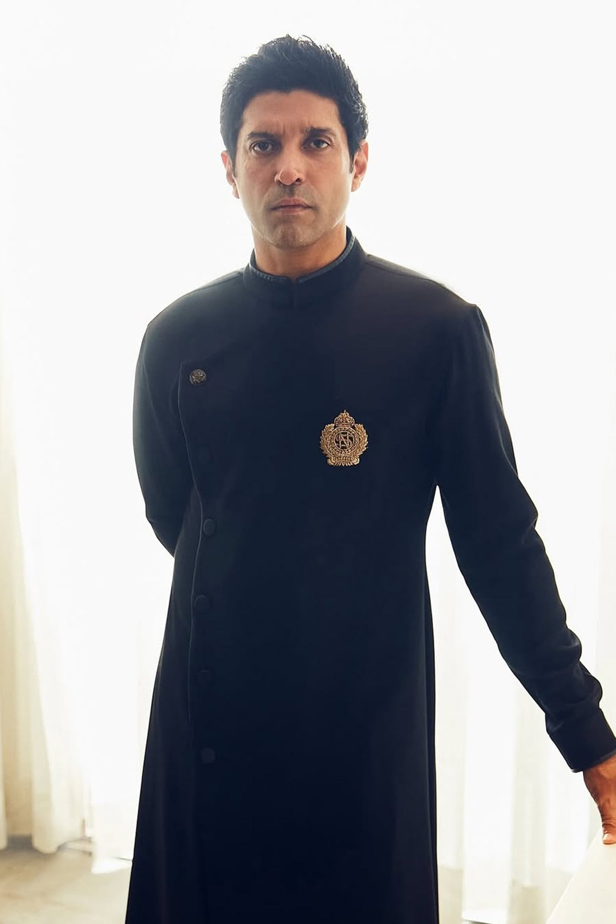Black Minimalistic Asymmetric Kurta