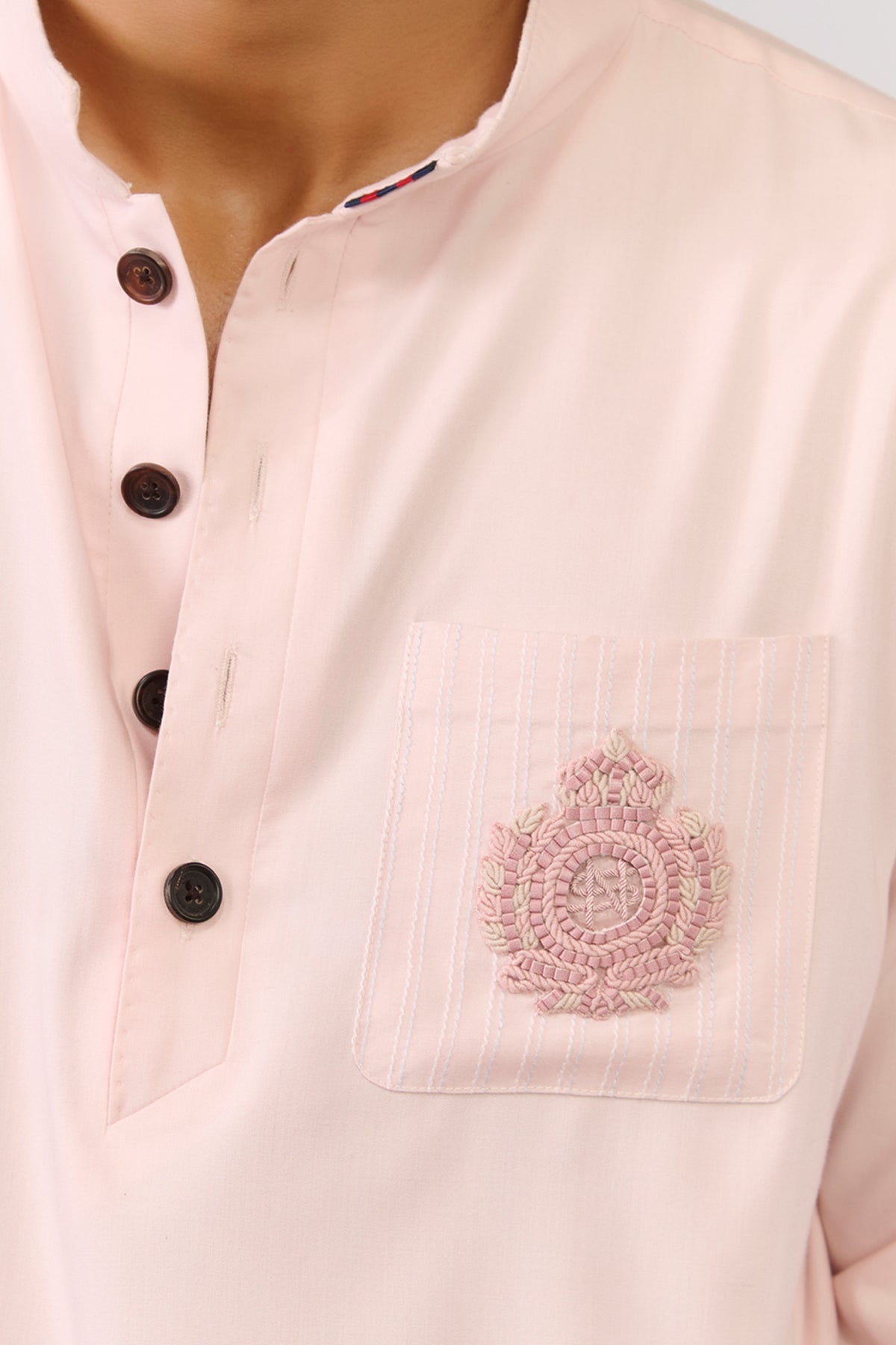 Light Pink Bamboo Cotton Kurta