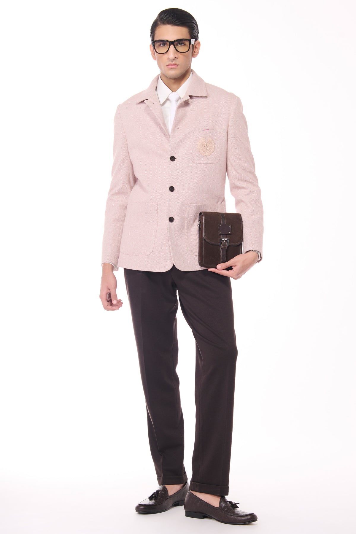 Pink Herringbone Layering