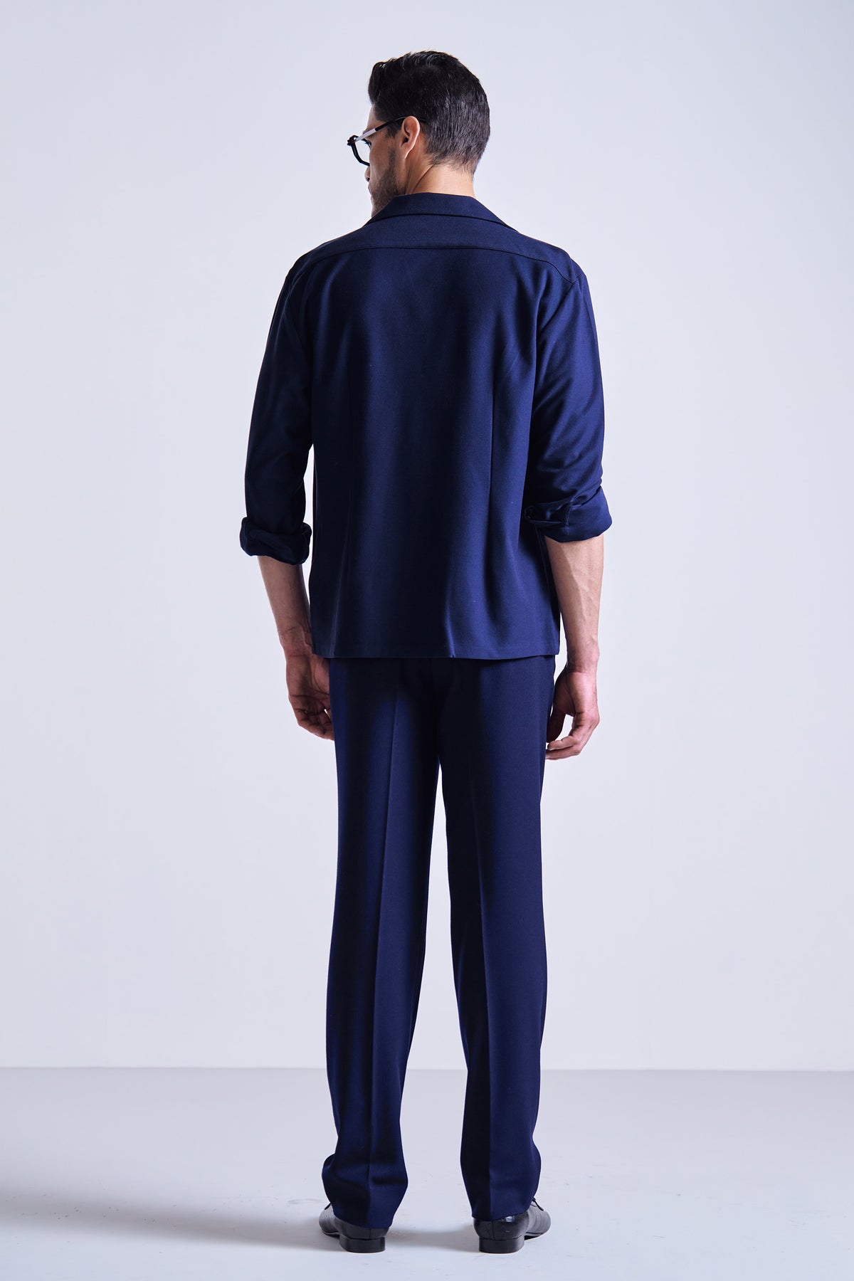 Navy Shirt with Patch Pocket