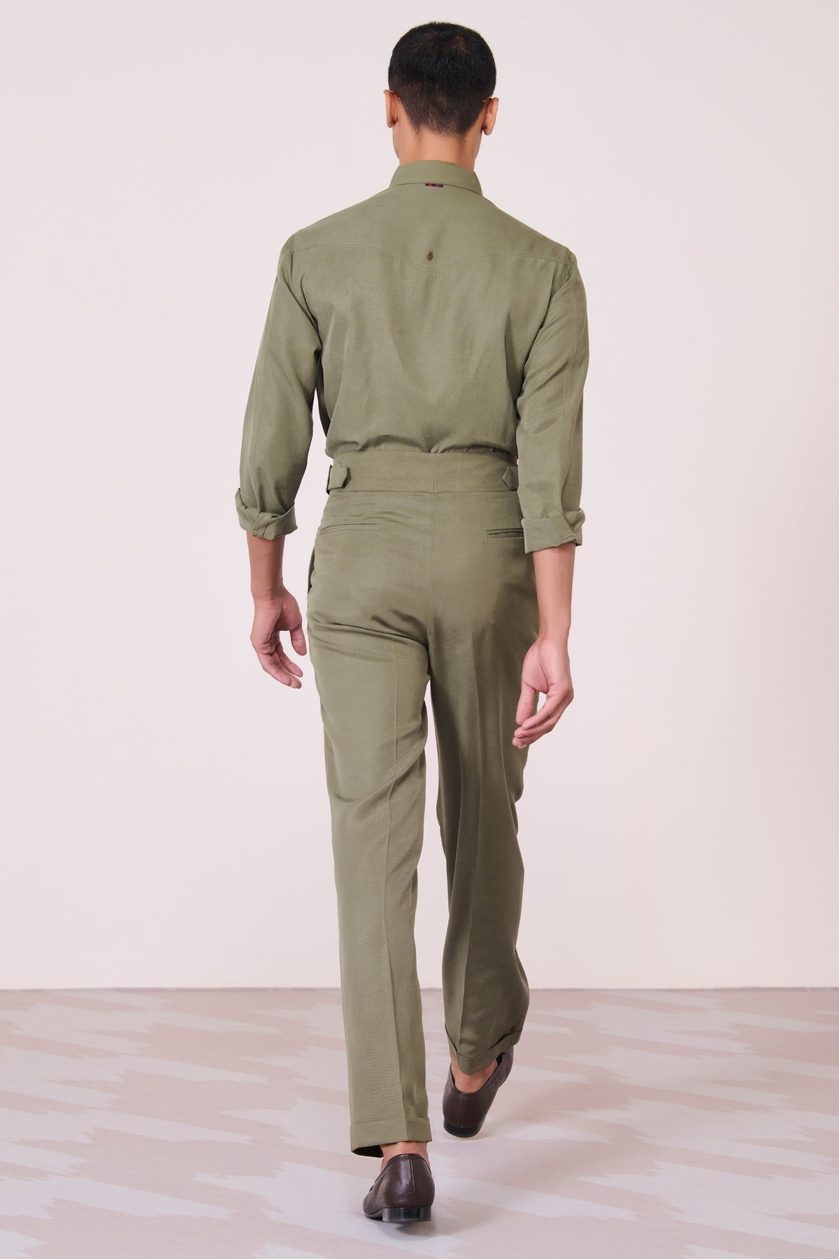 Olive Embroidered Shirt