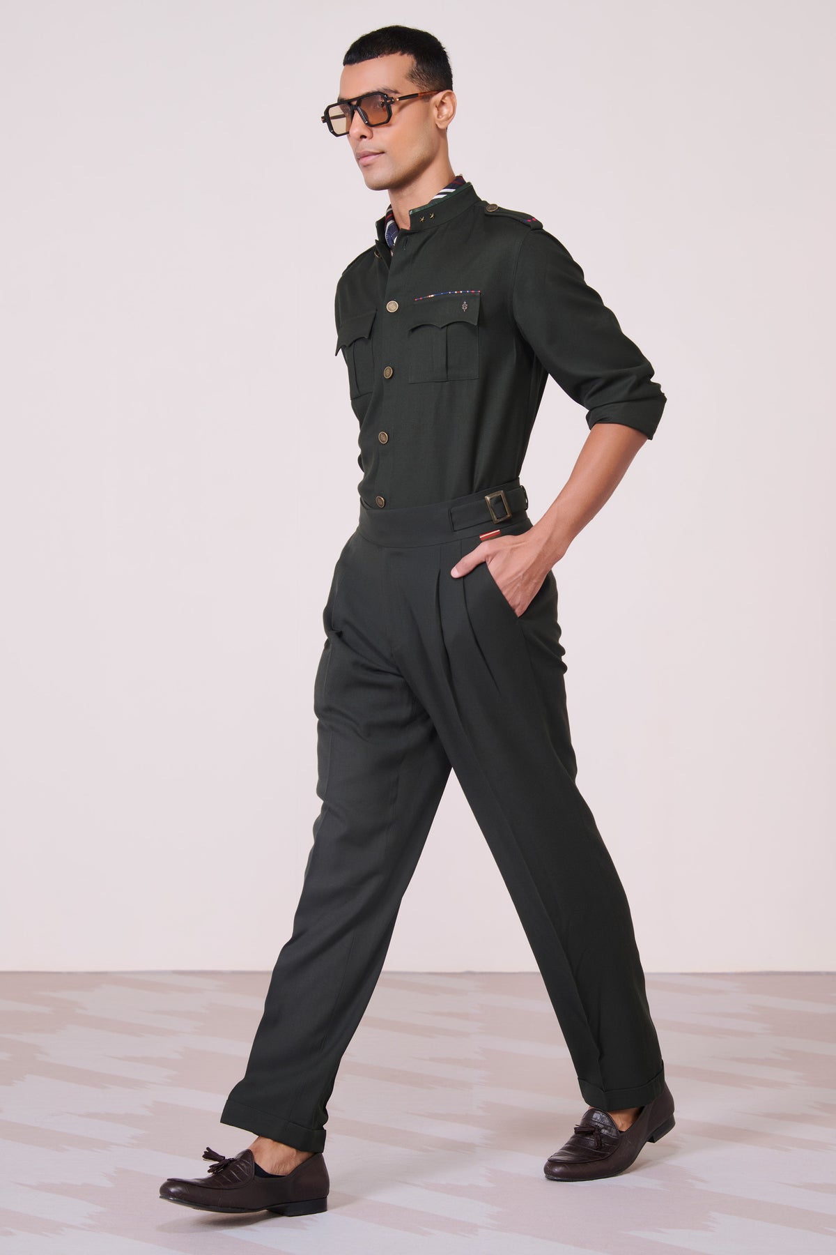 Military Green Cargo Shirt