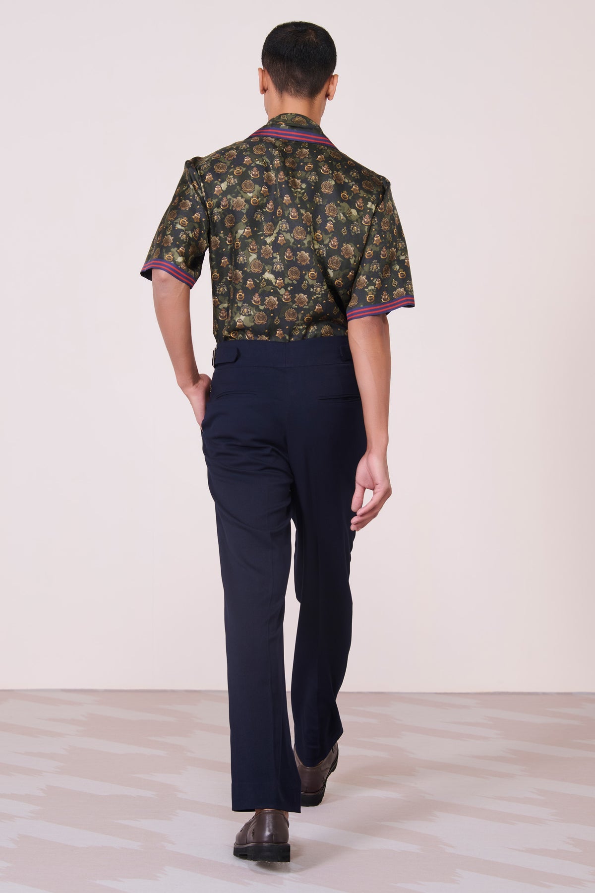 Military Green Silk Twill Shirt