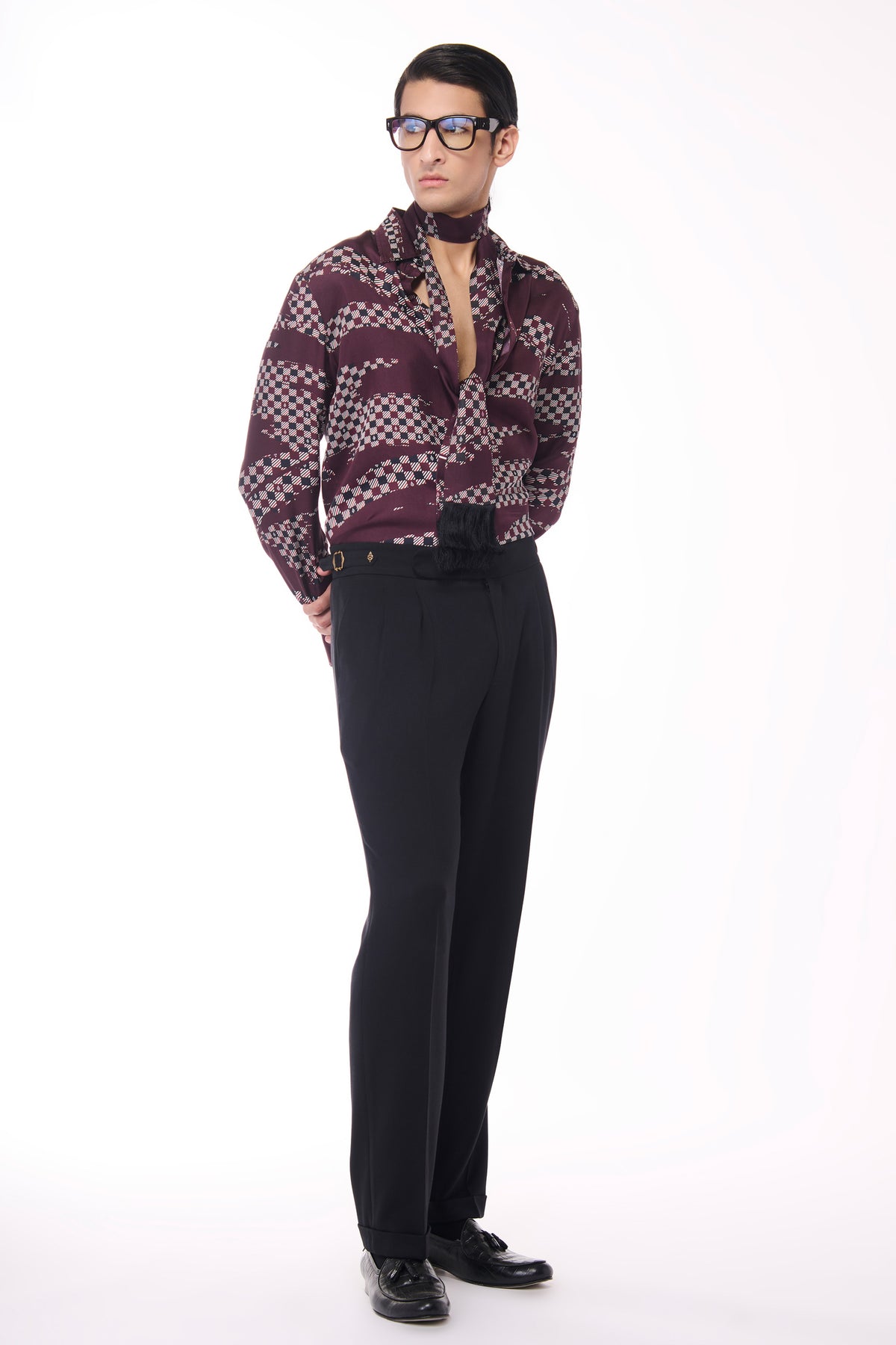 Monogram Adamas Silk Twill Printed Shirt