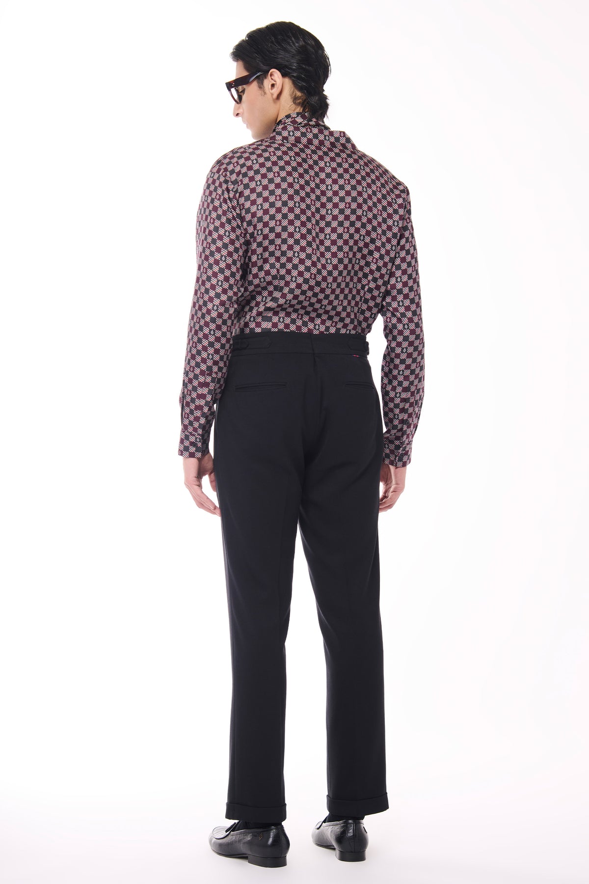 Cabernet Adamas Silk Twill Printed Shirt