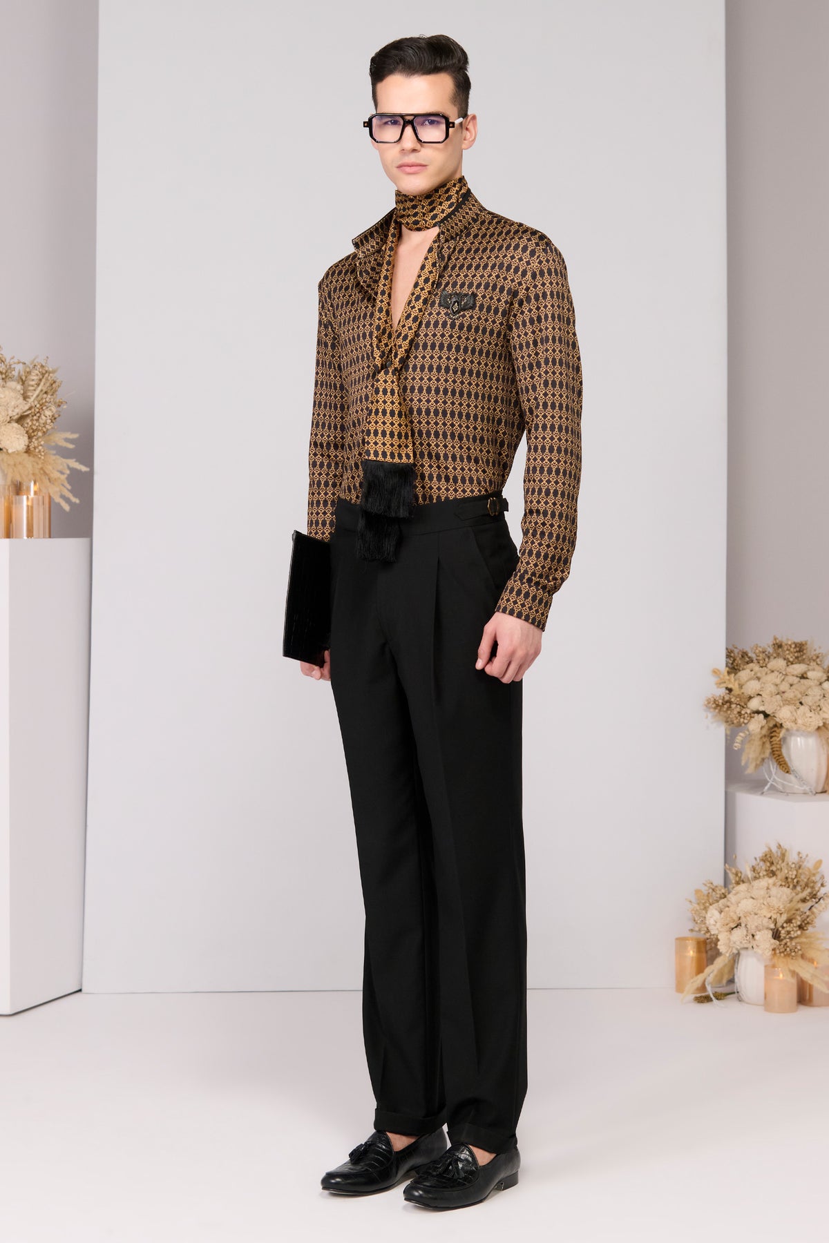 Crepe Jersey Adamas Printed Shirt