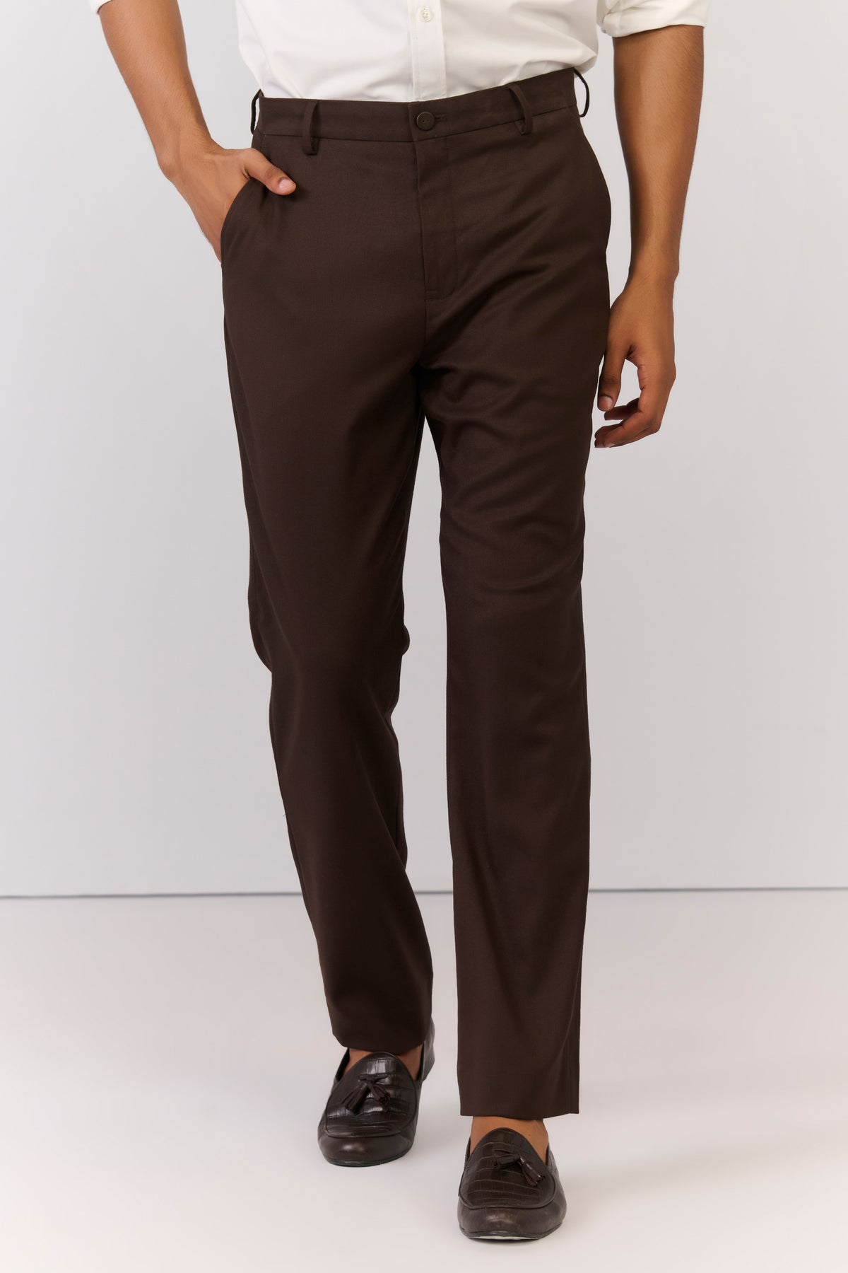 Choco Trousers with S&N Tape Detailing