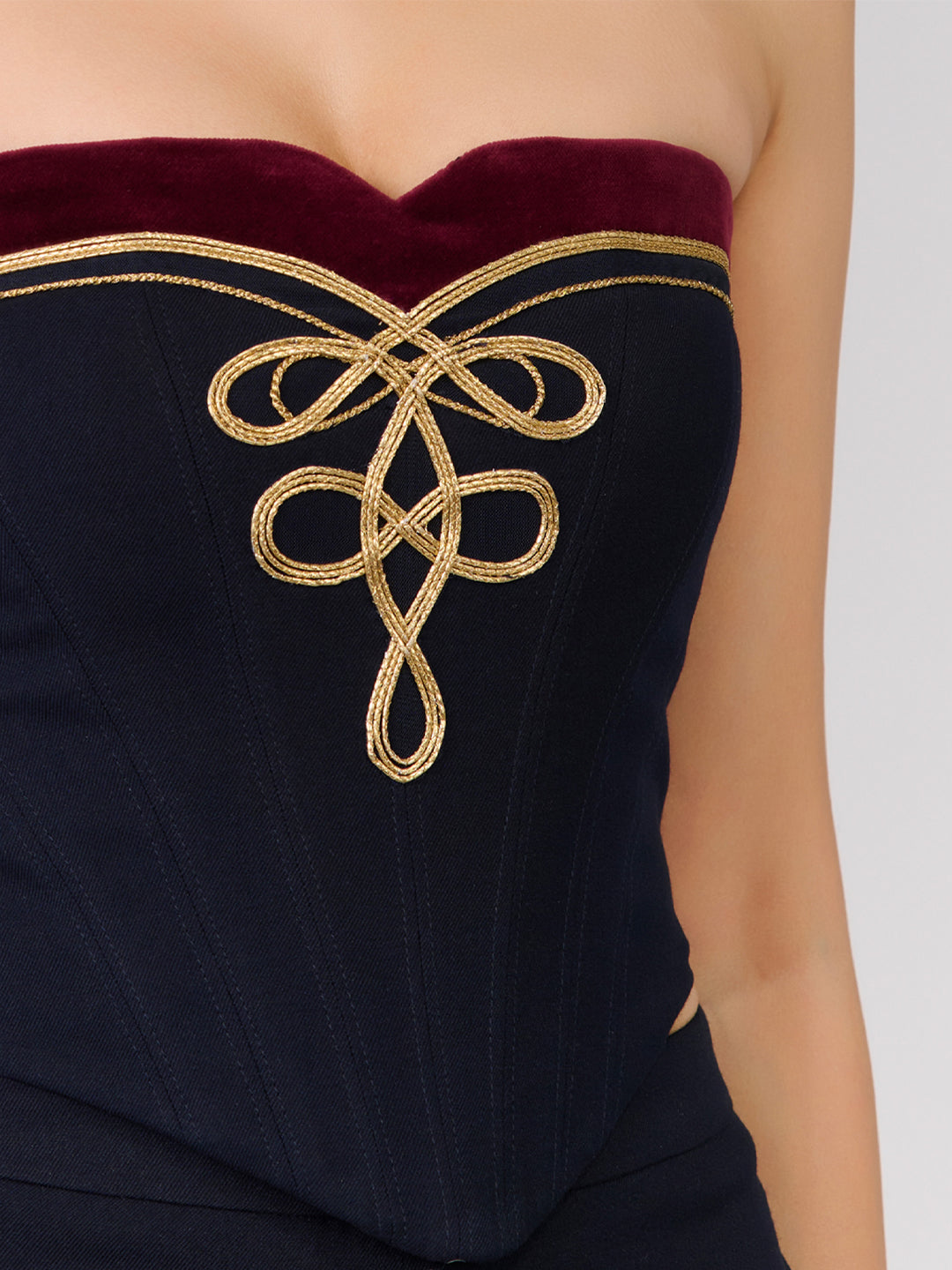 Navy Celtic Knot Corset