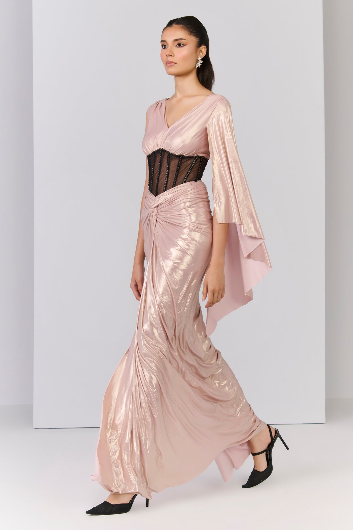 Structured Poly Jersey Gown