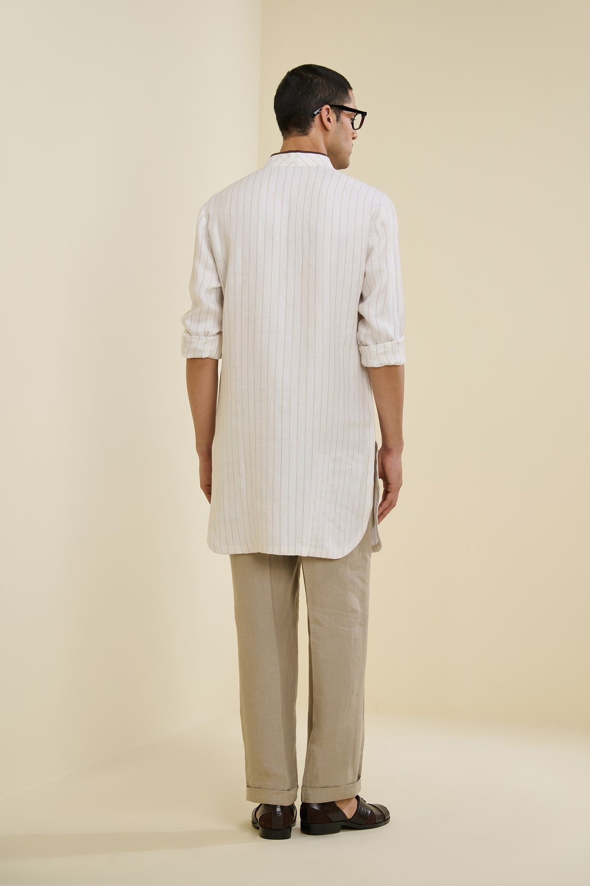 Off white Striped Kurta