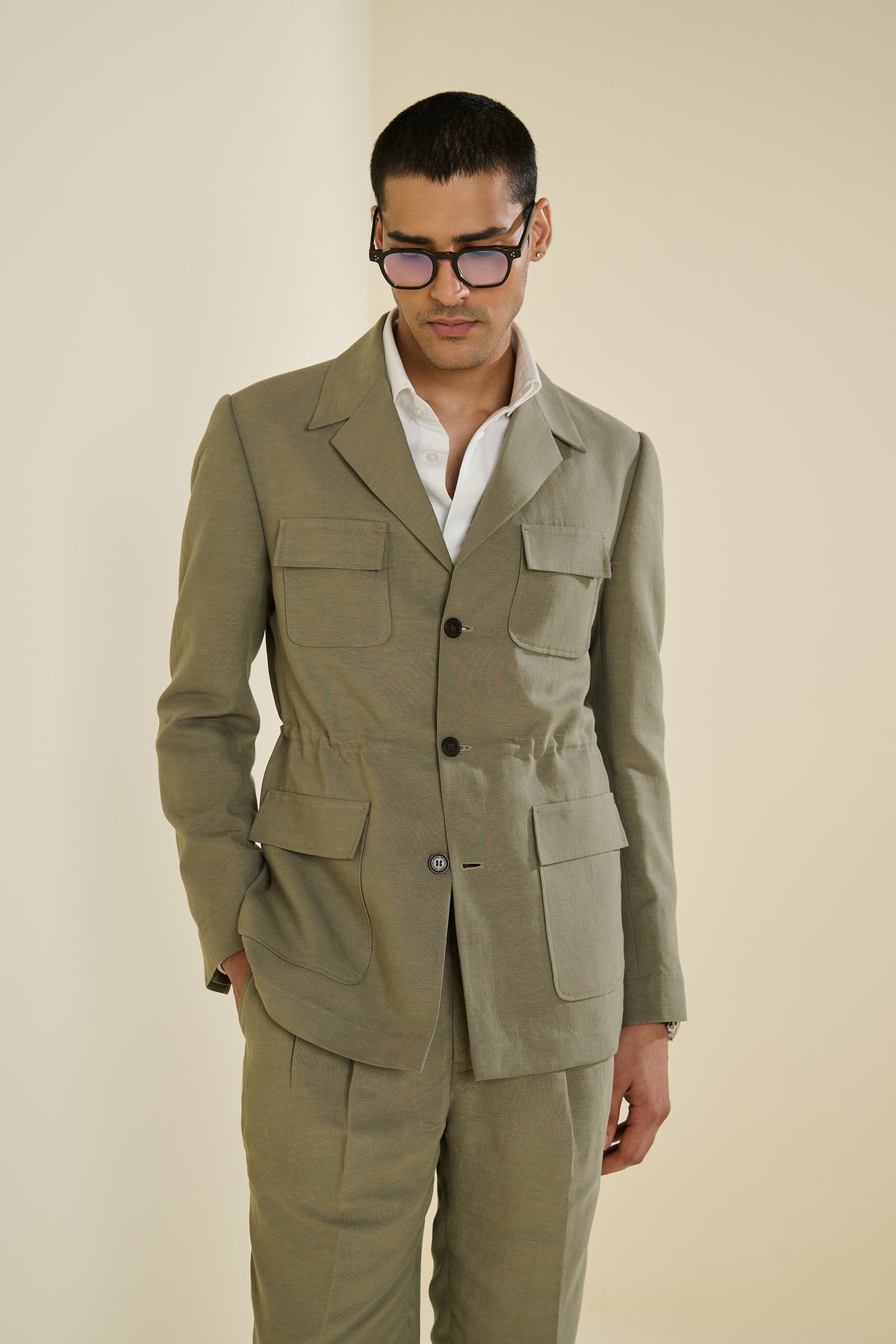 Randeep Hooda in Sage Linen Jacket