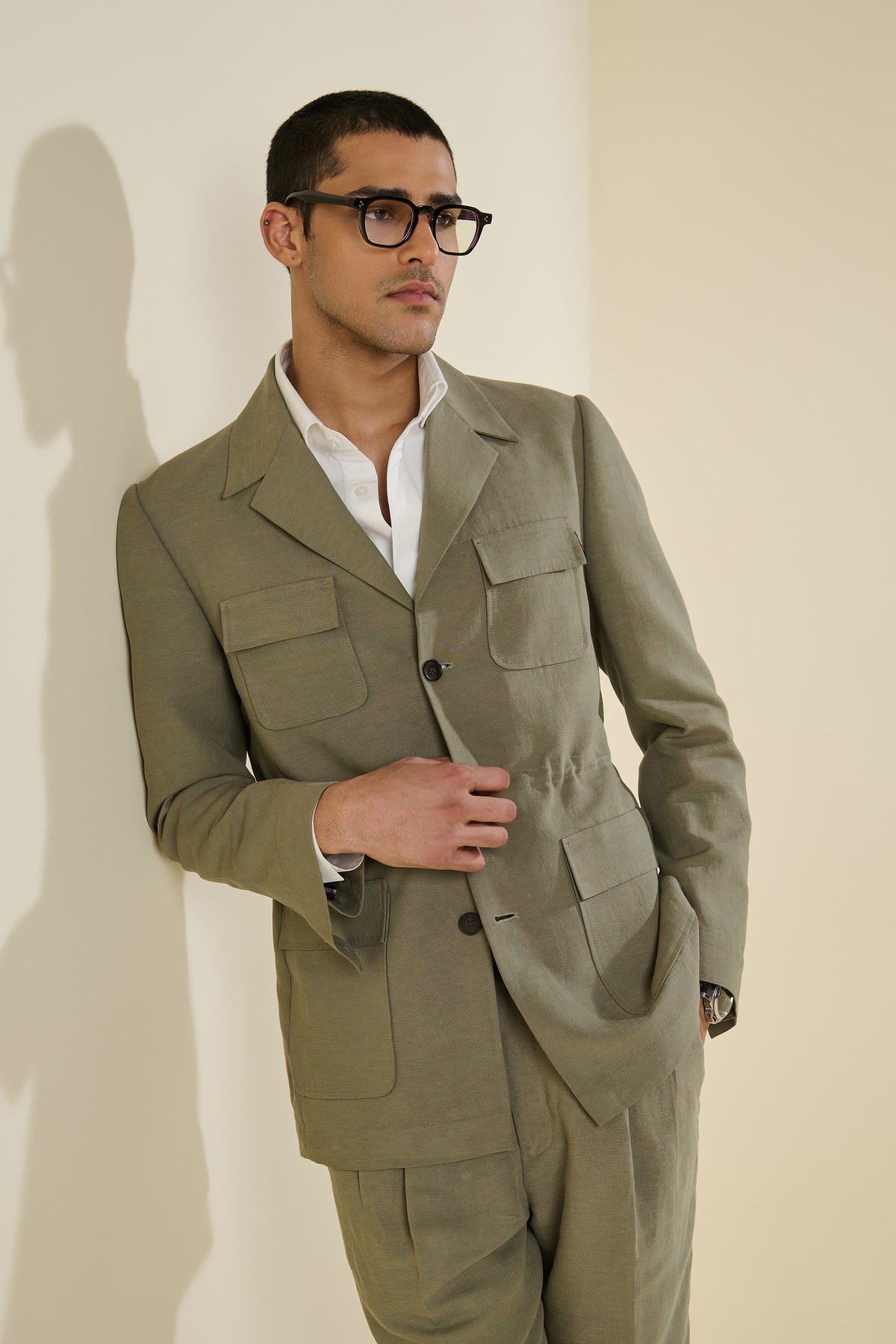 Randeep Hooda in Sage Linen Jacket