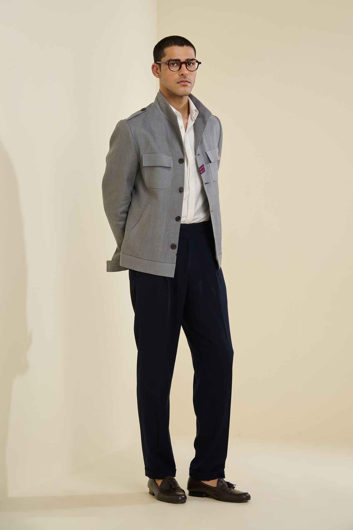 Grey Linen Jacket