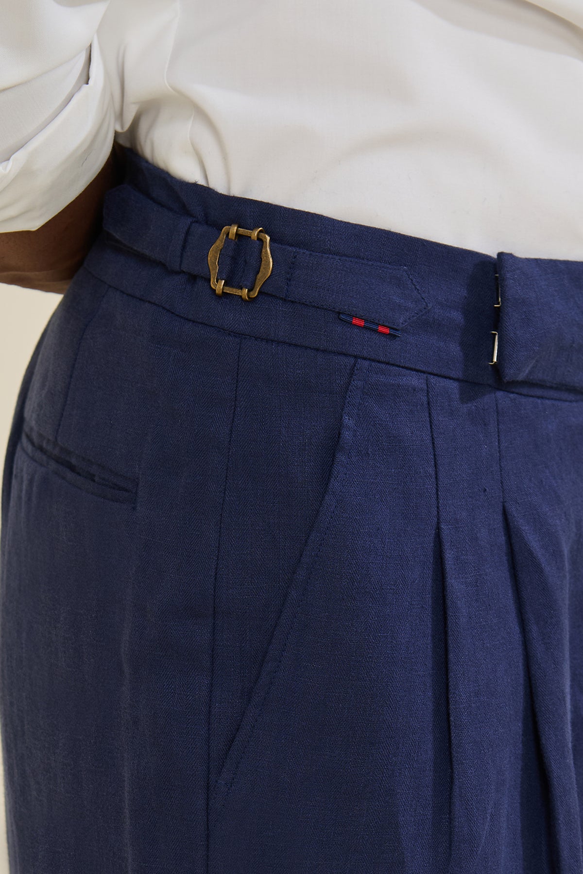 Navy Linen Trousers