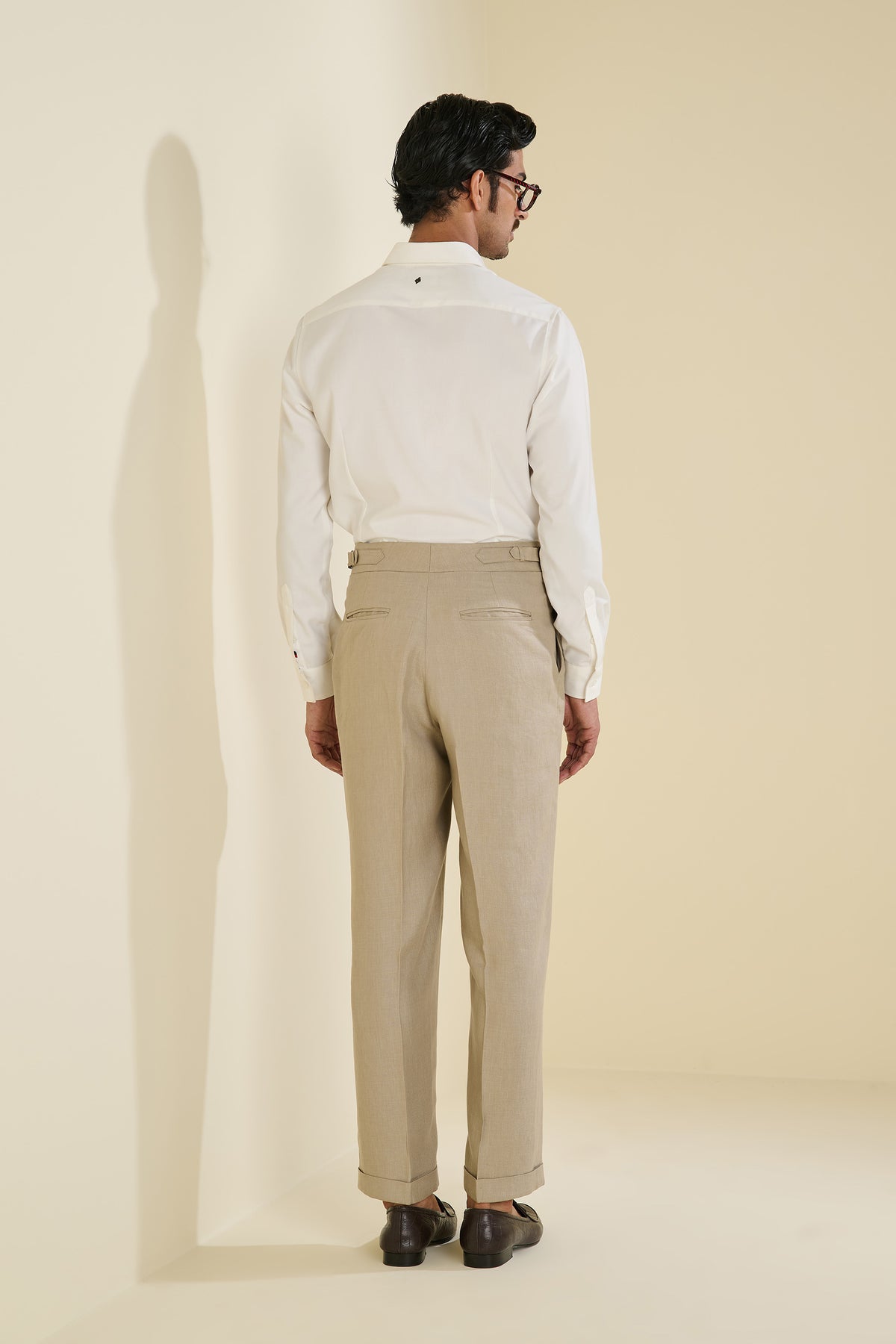Beige Linen Trousers