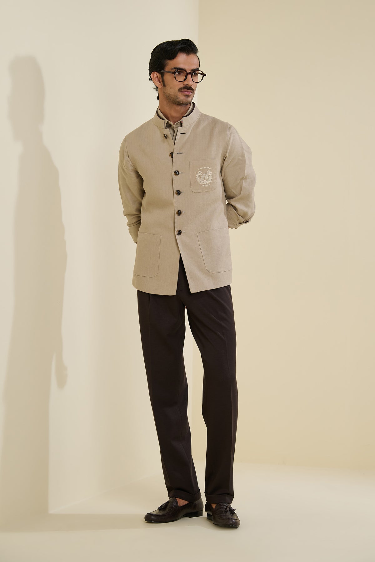 Beige Linen Waistcoat