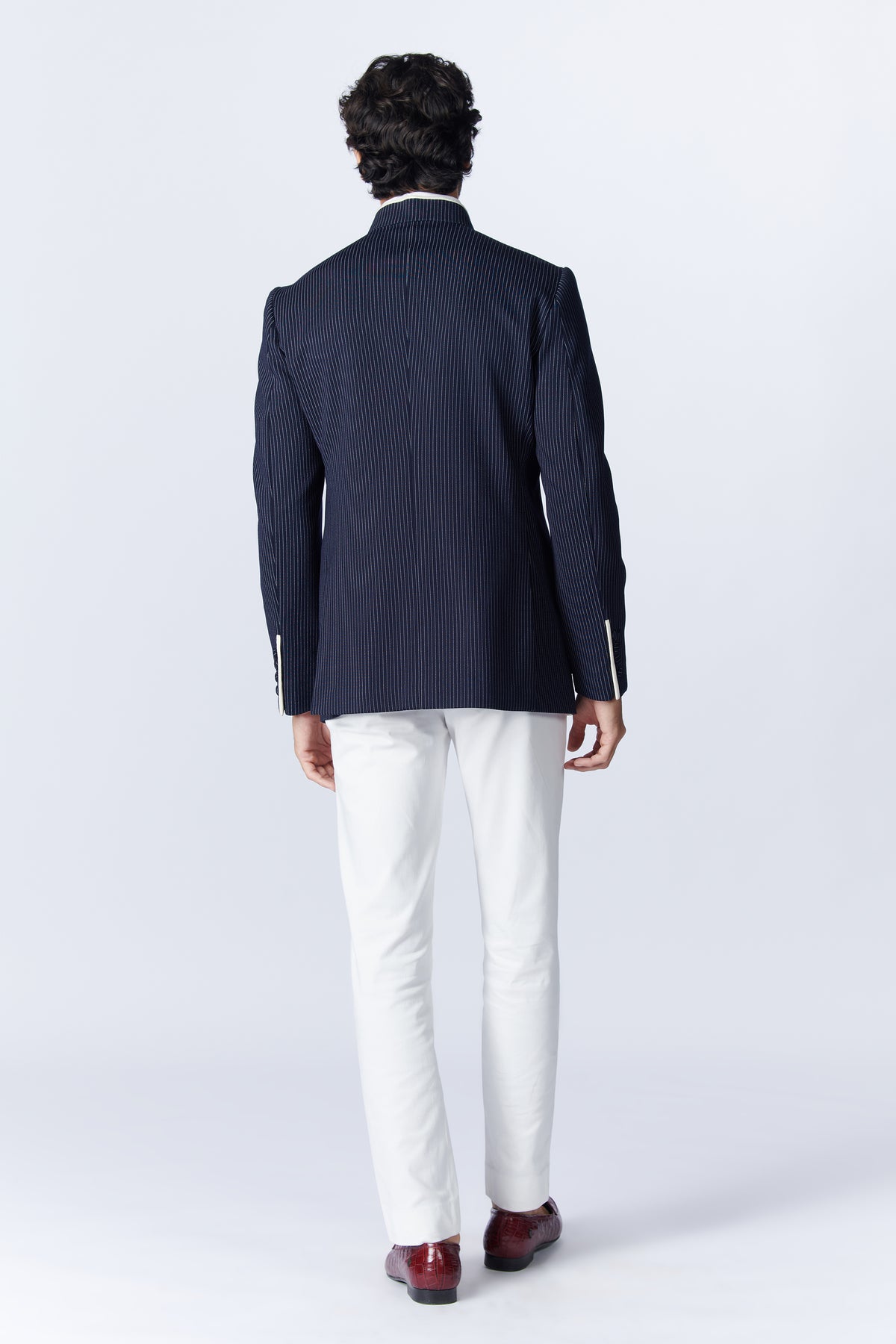 SNCC Stripe Bandhgala with Crest