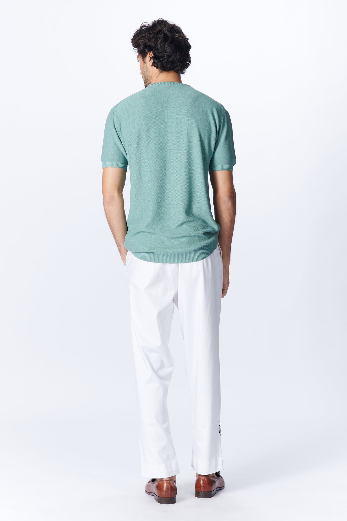SNCC Moss Green Knit T-Shirt with Crest