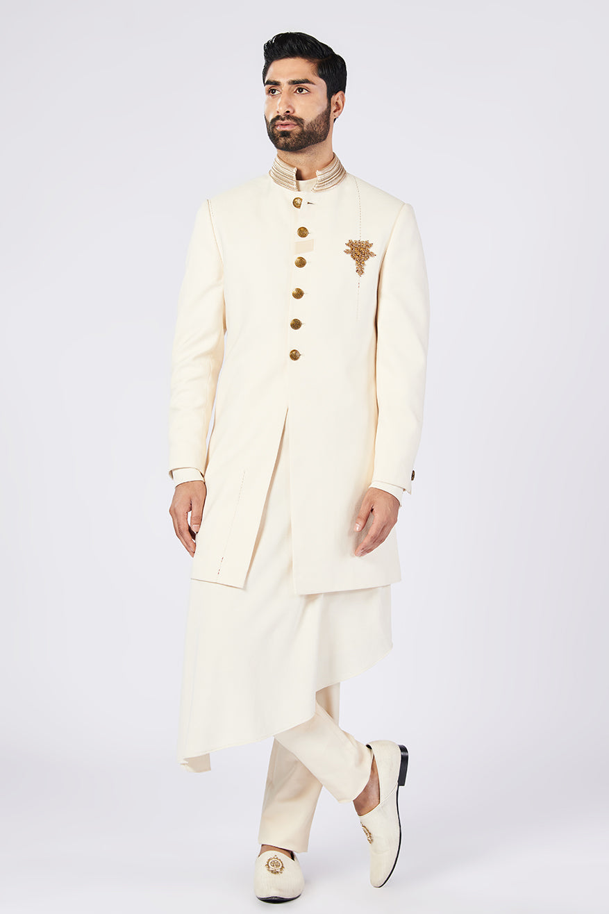 Classic Sherwani with Crest