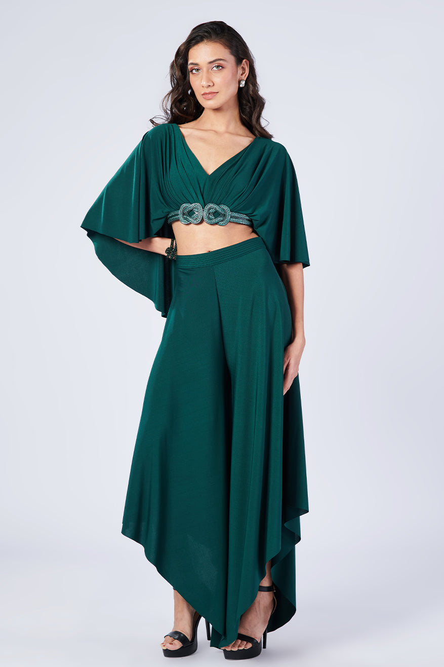 Asymmetrical Flared Trousers
