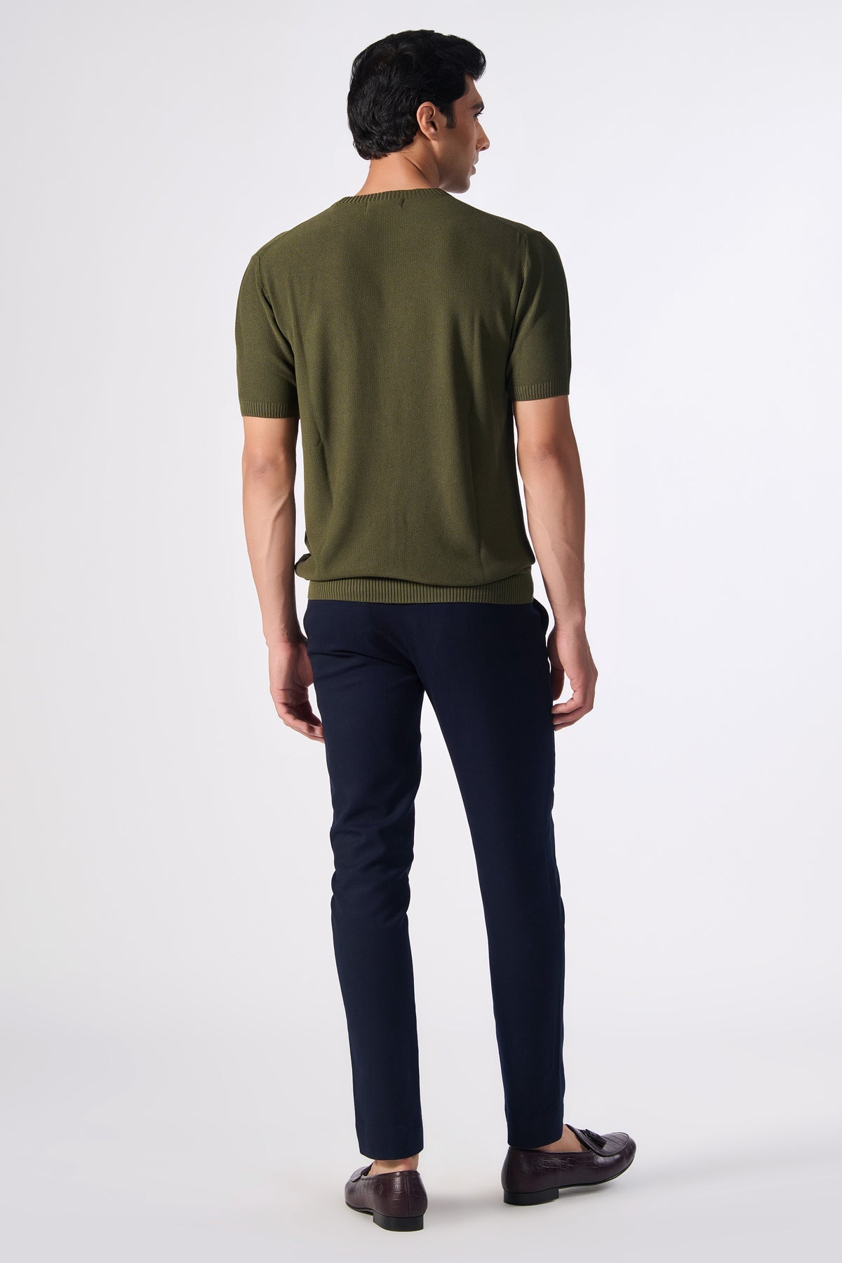 SNCC Moss Green Knit T-Shirt with Crest