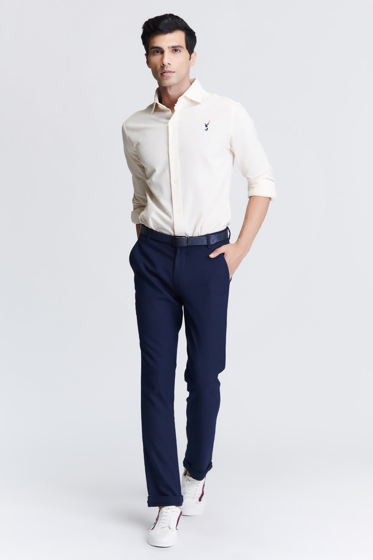 SNCC Off White Shirt with Batsman Logo
