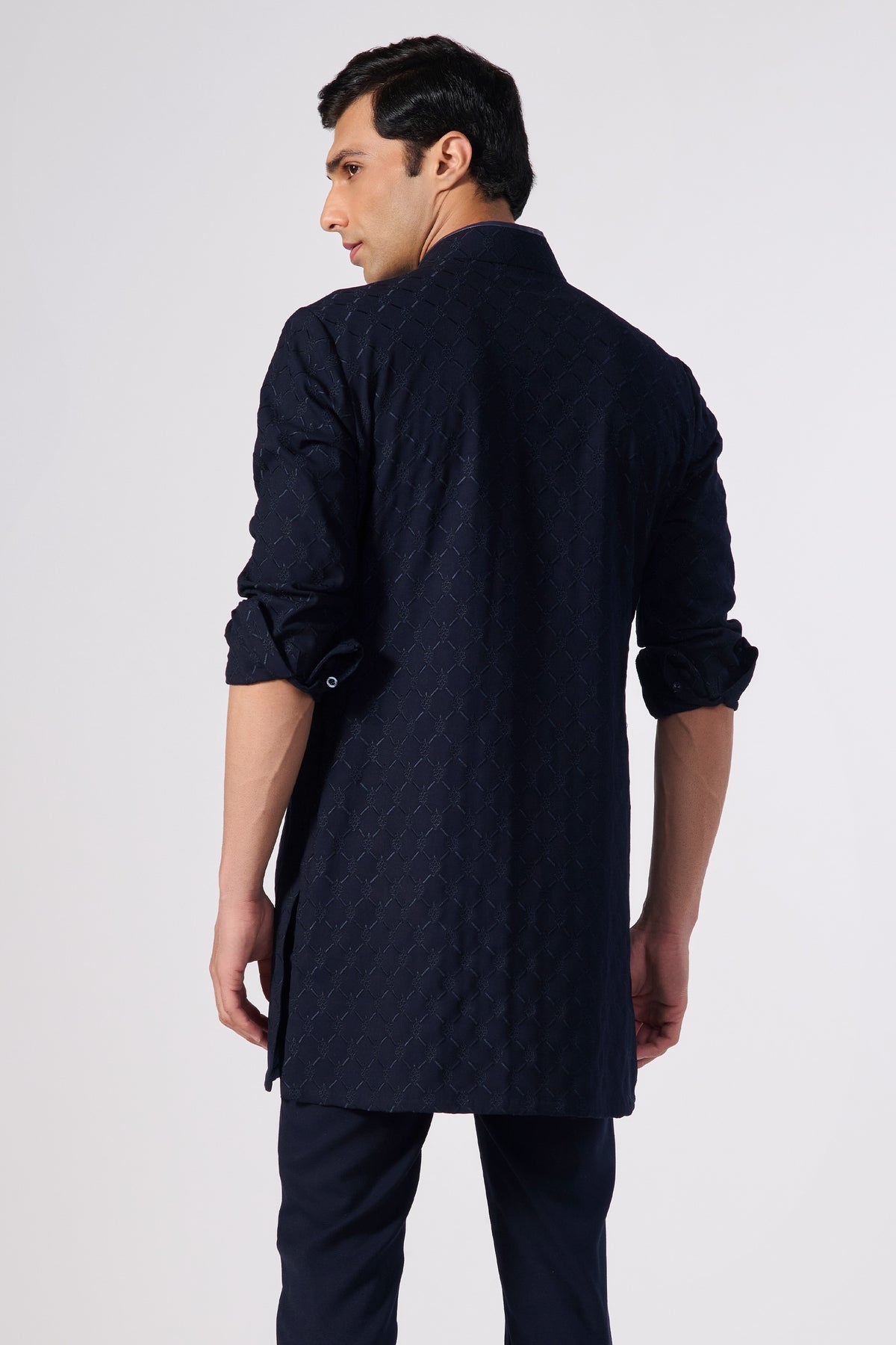 Navy Adamas Embroidered Sherwani