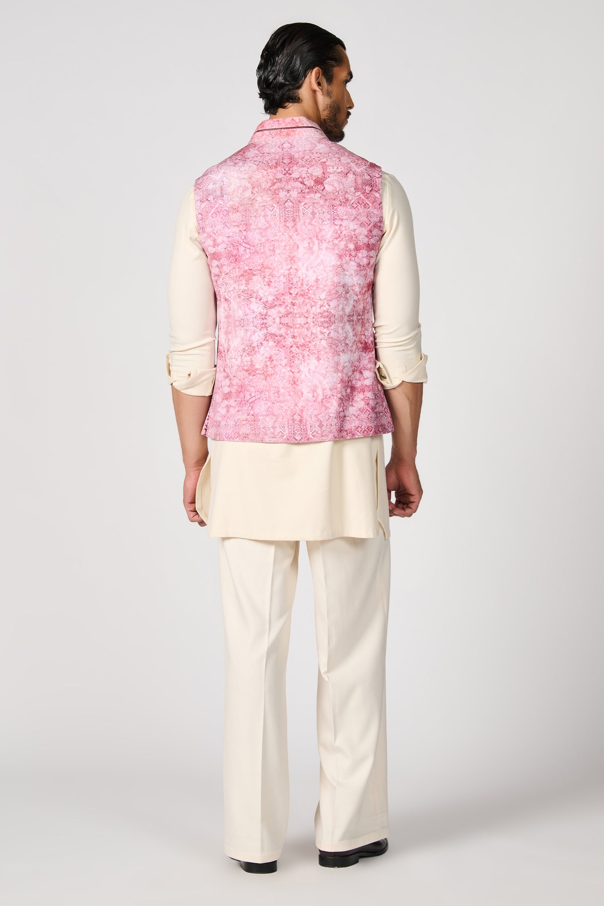 Pink Printed Waistcoat