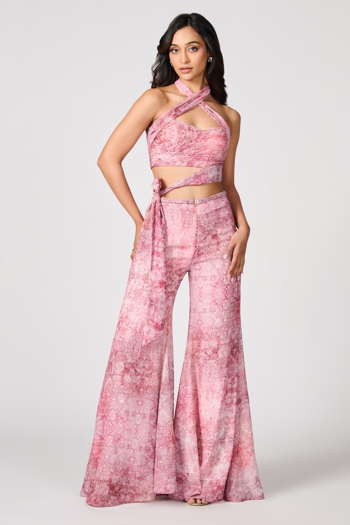 Floral Printed Drape Top