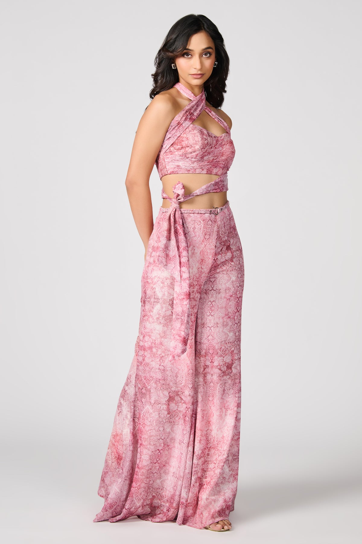 Floral Printed Drape Top