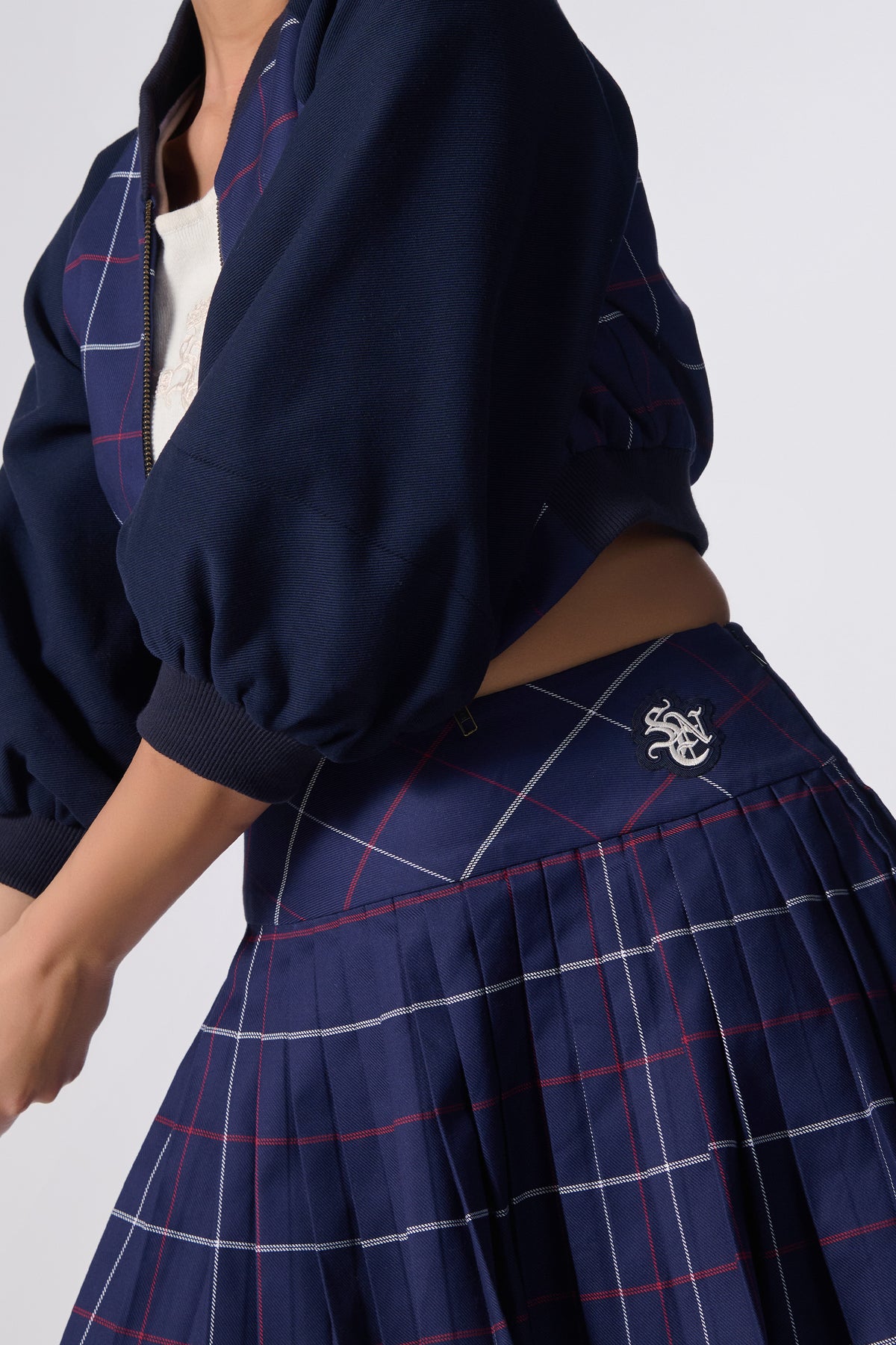 SNCC Plaid Pleated Skirt