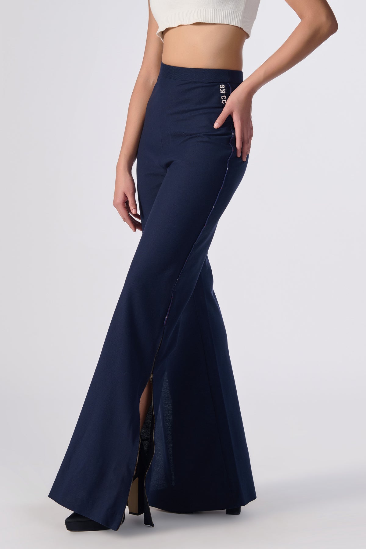 SNCC Navy Trouser with Pipe Detailing