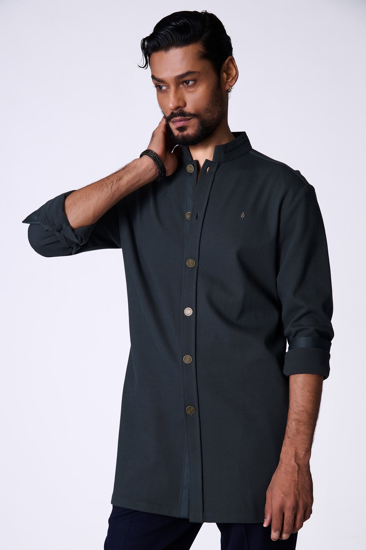 Olive Adamas Shirt Kurta