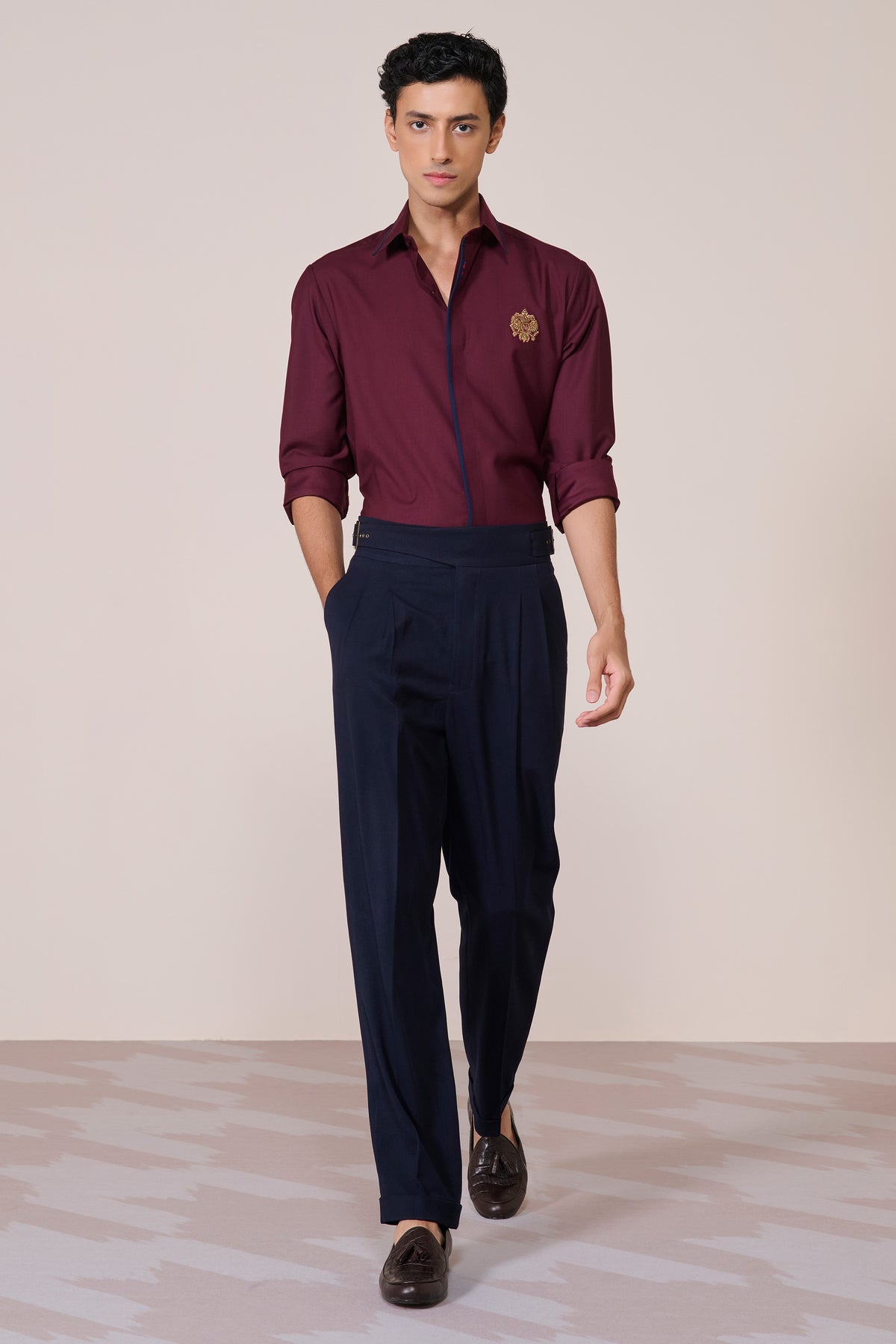 Concealed Placket Cherry Shirt