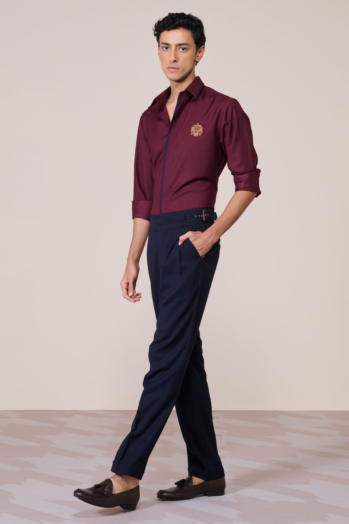 Concealed Placket Cherry Shirt