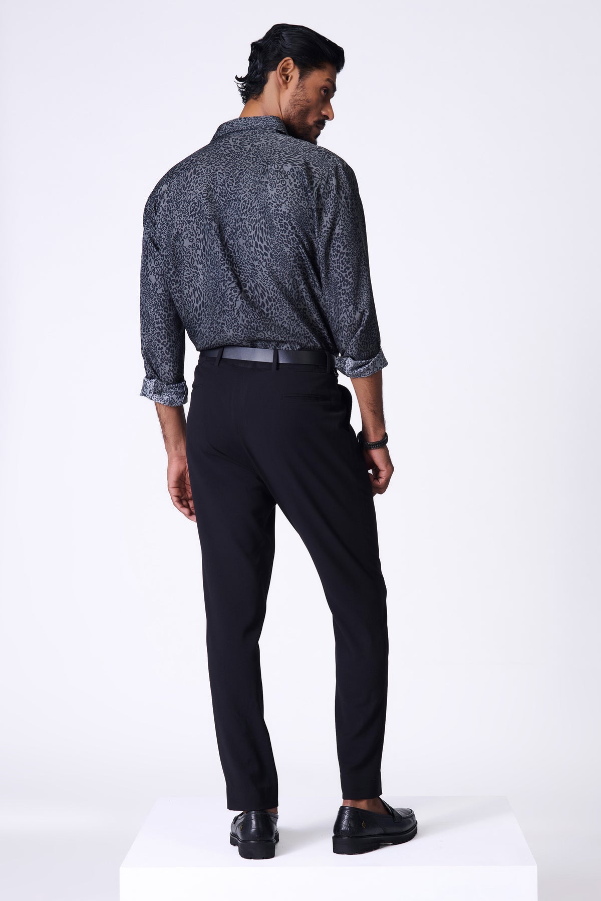 Grey Leopard Print Shirt