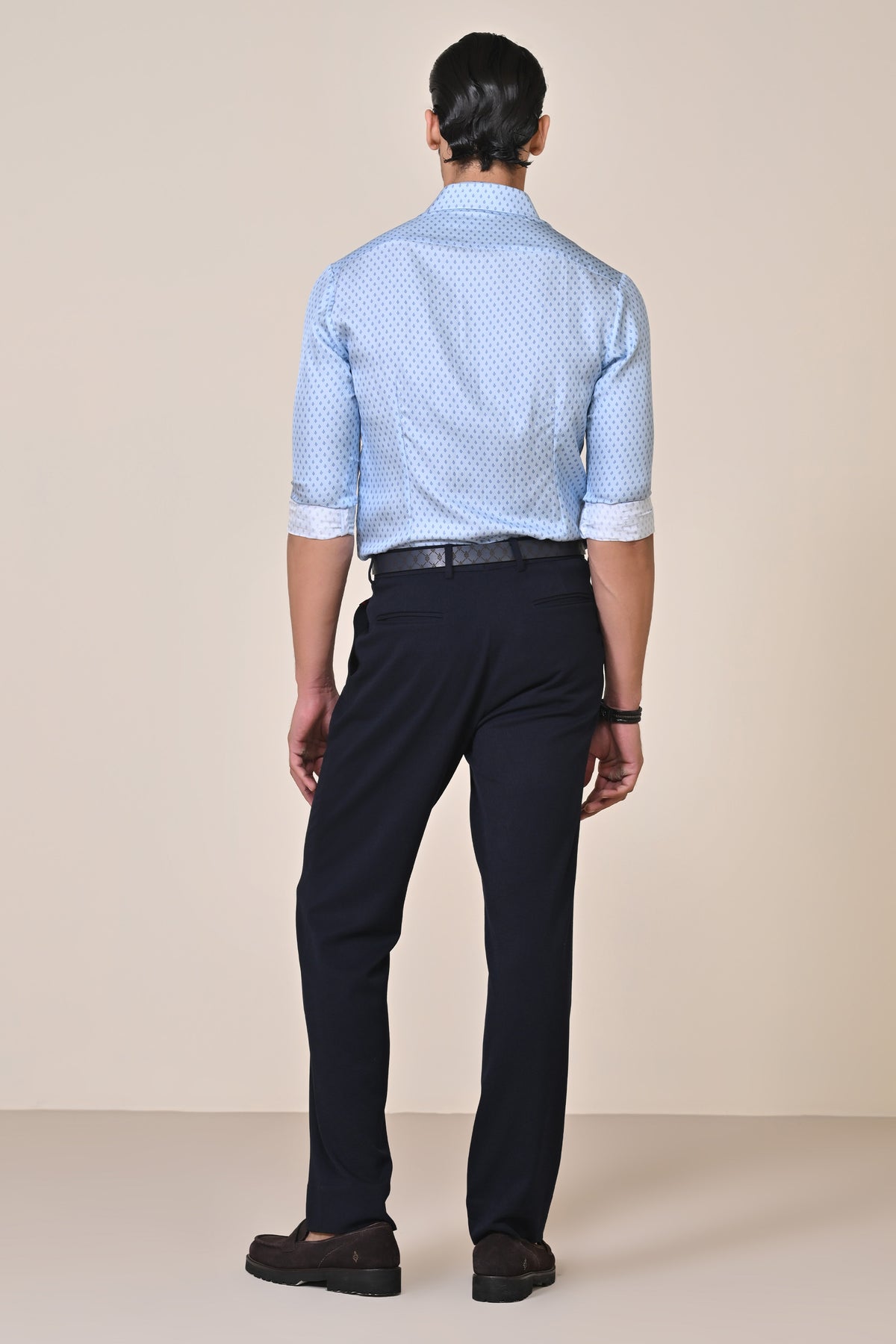 Light Blue Silk Twill Adamas Shirt