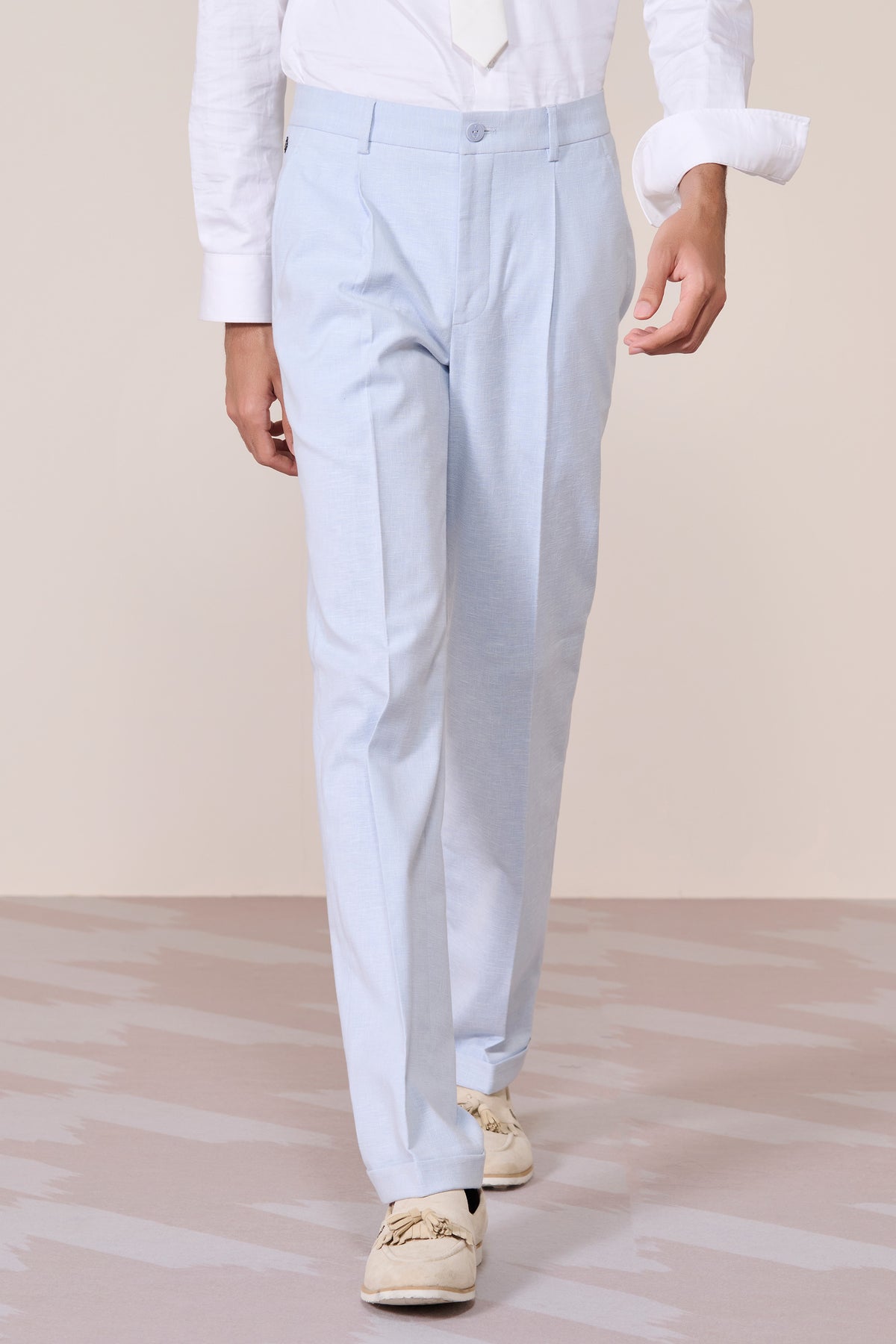 Light Blue Linen Trousers