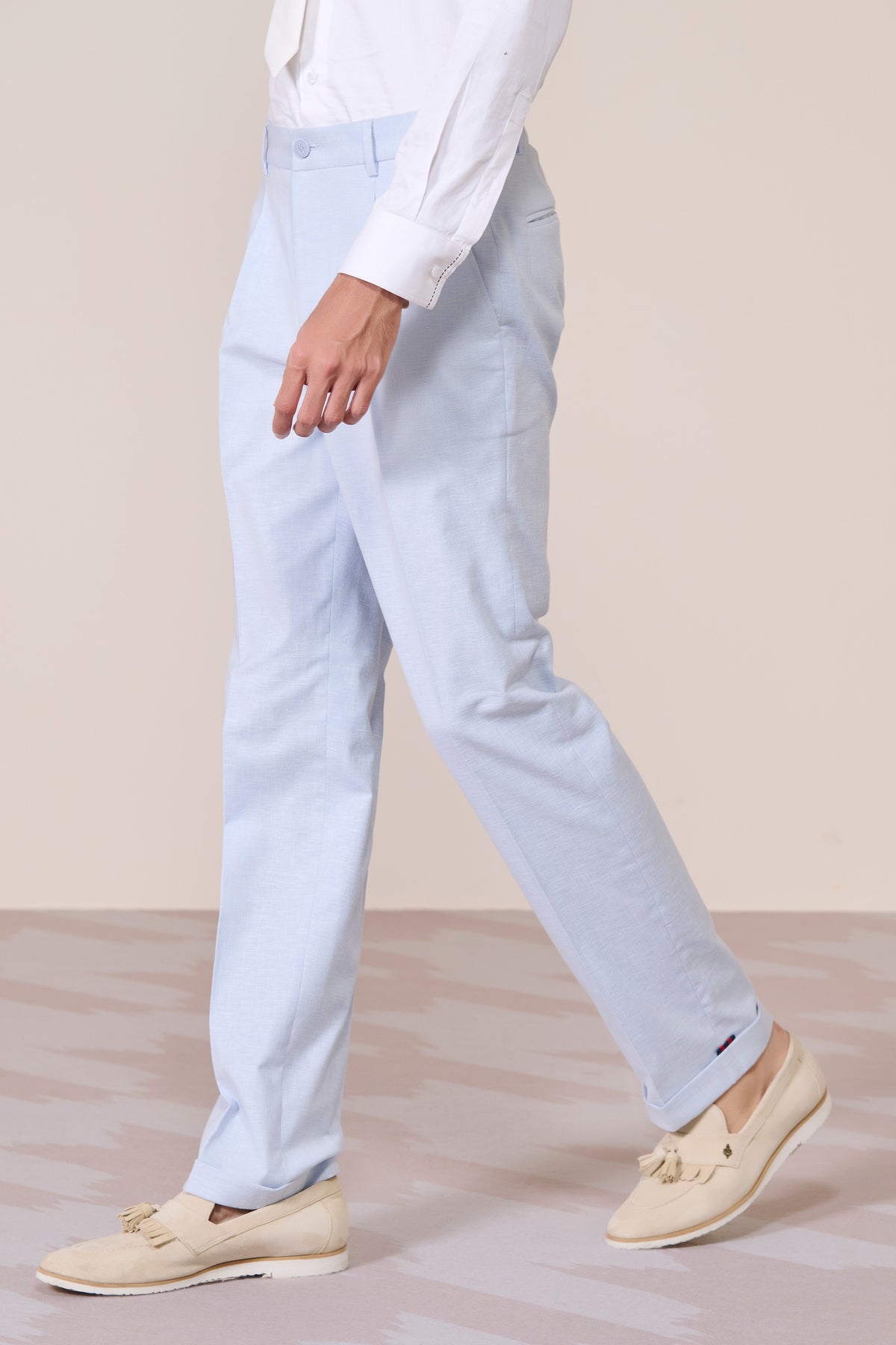 Light Blue Linen Trousers