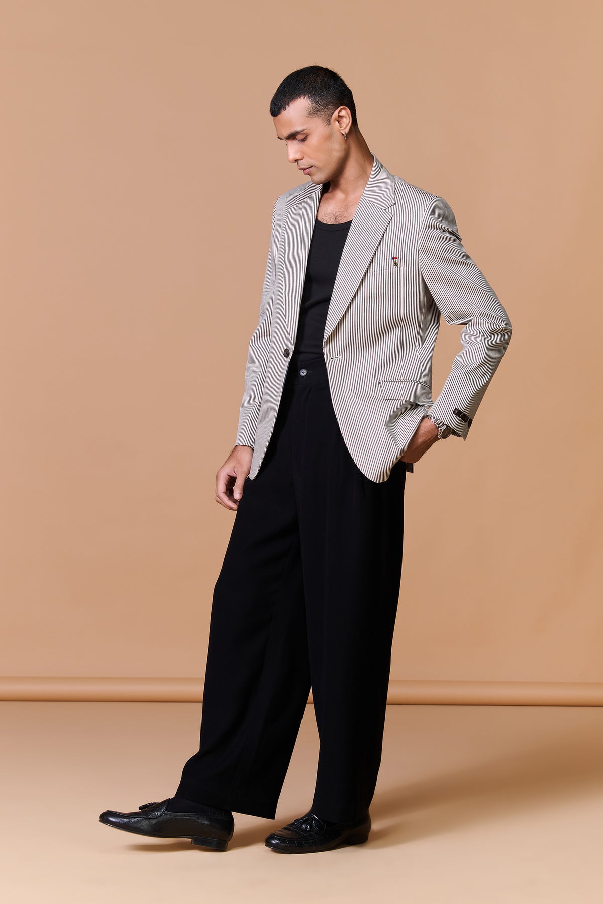 Grey Striped Jacket