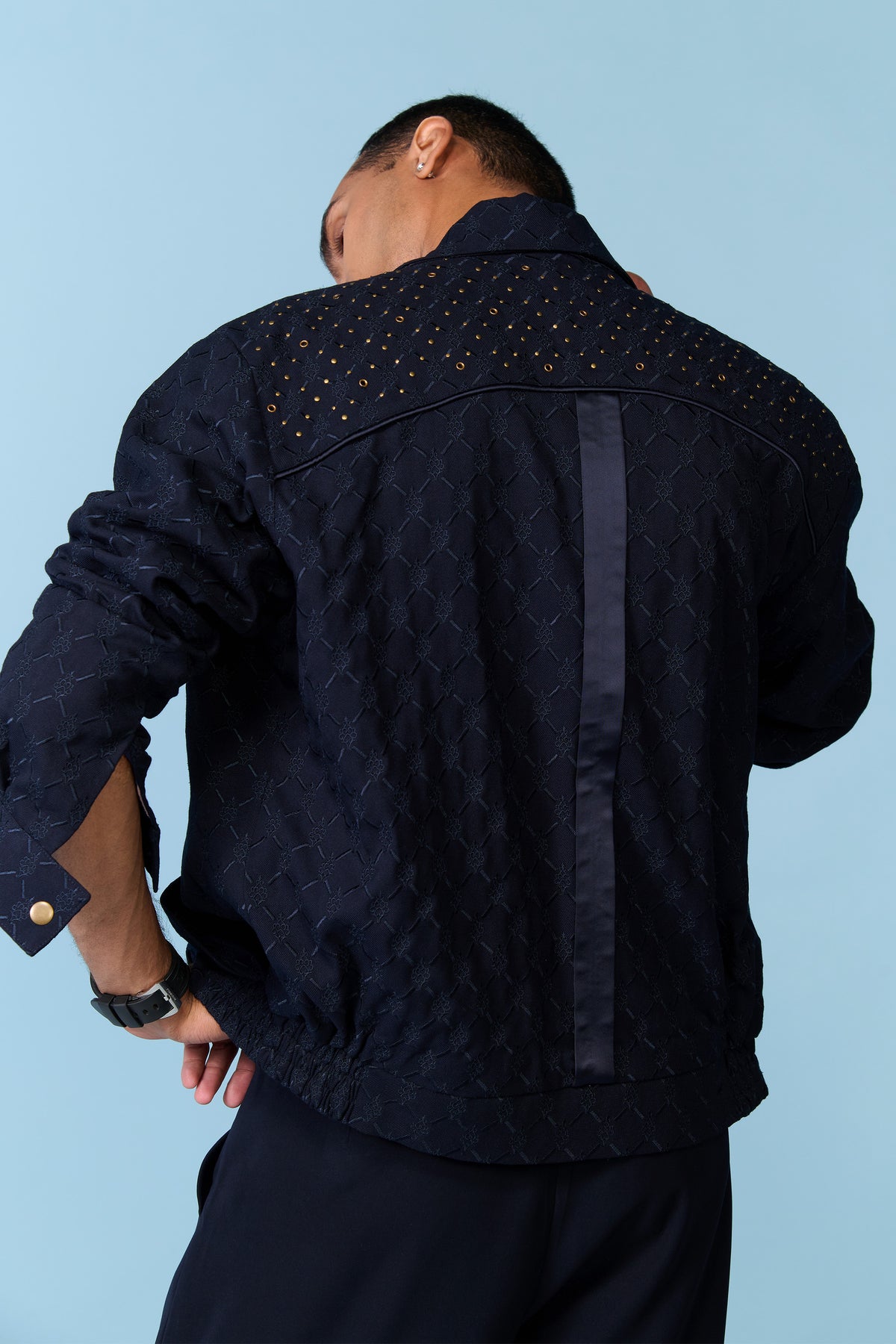Navy Adamas Etched Layering