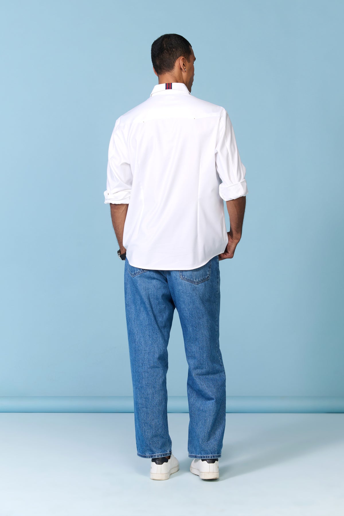Shirt with Denim Pocket