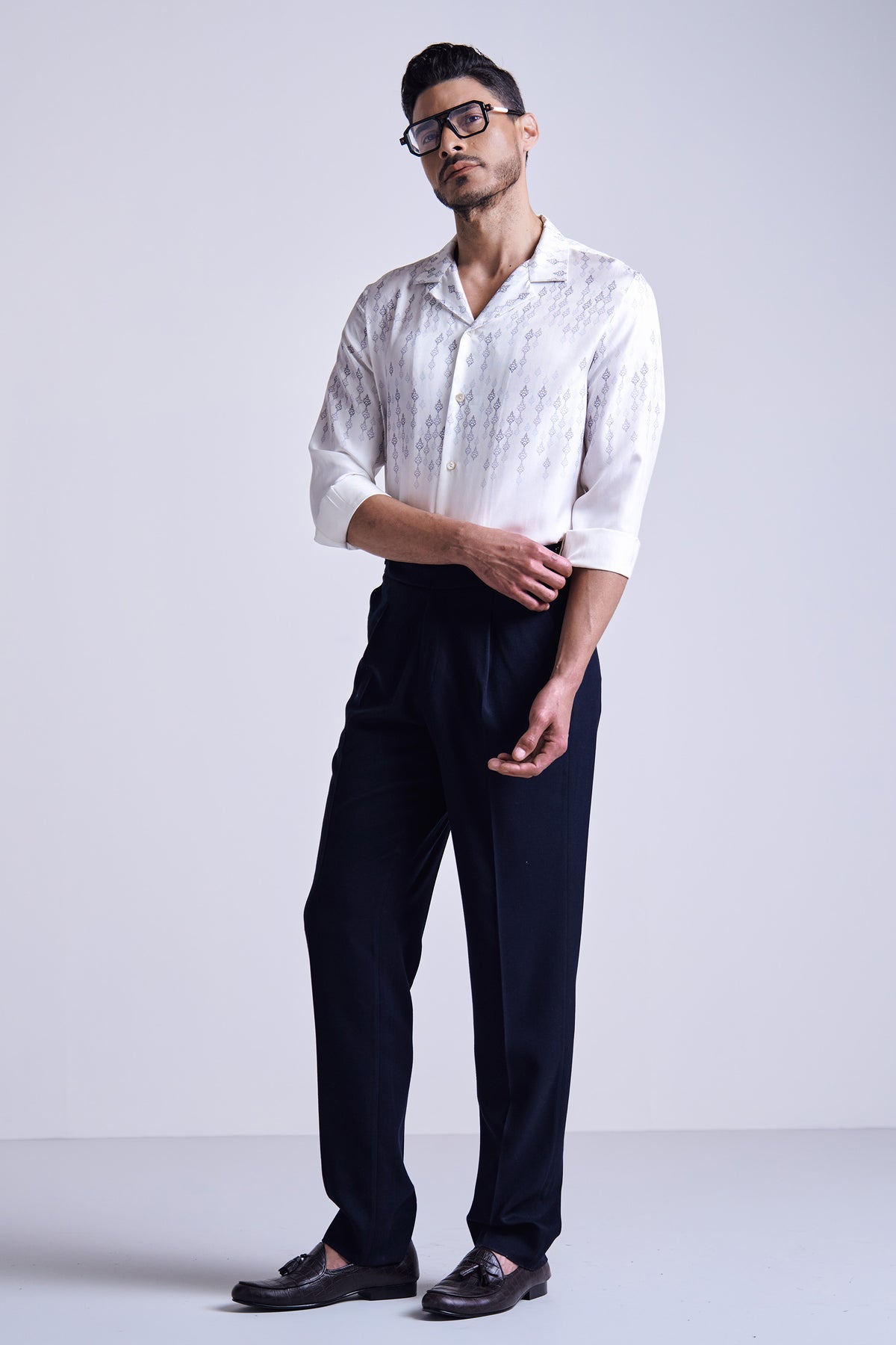 Off White Adamas Printed Sill Twill Shirt