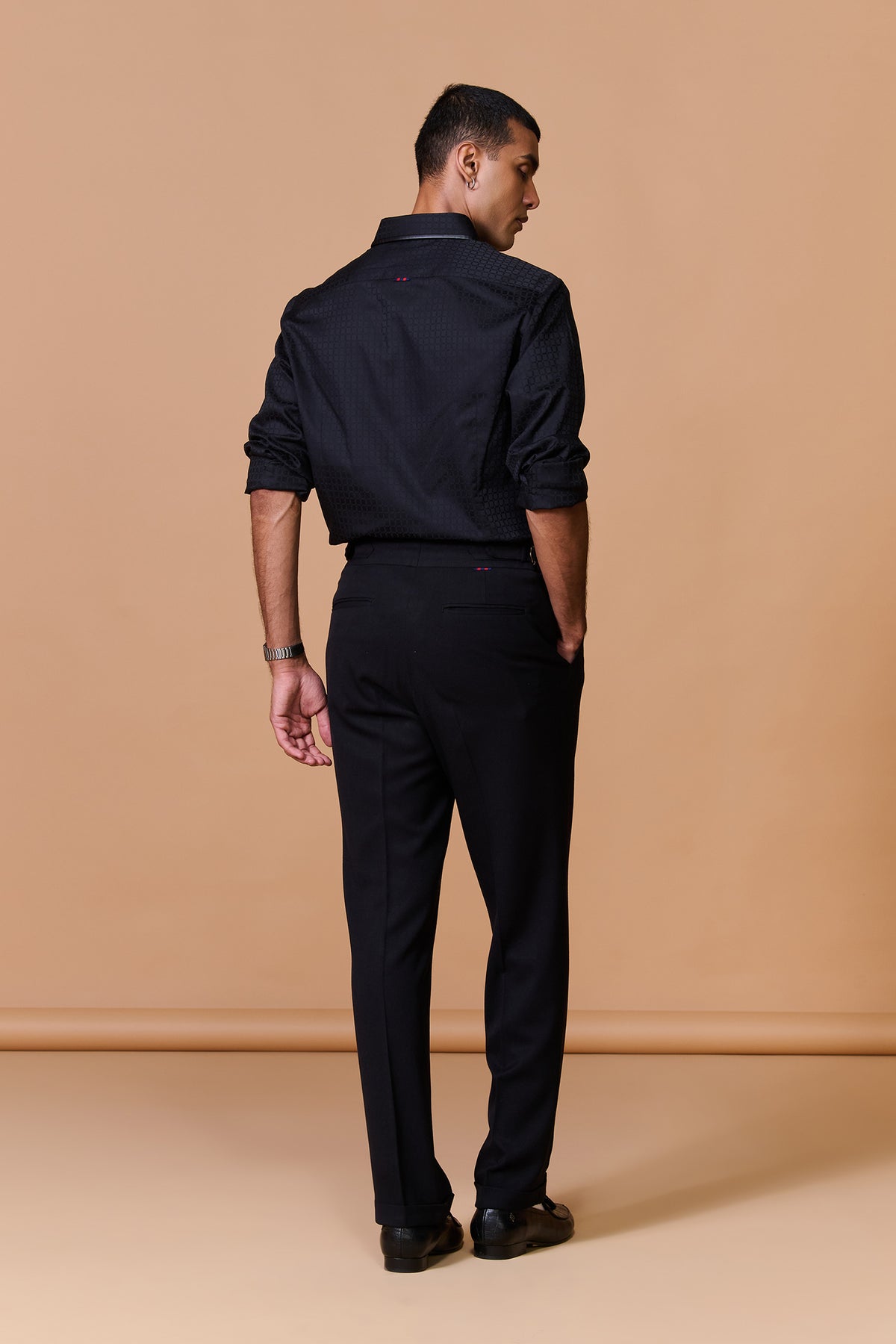 Black Textured Shirt