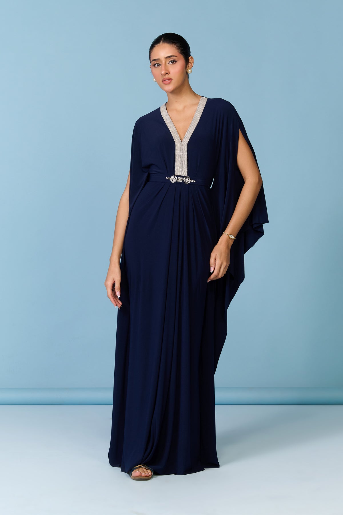 Navy Kaftan Dress