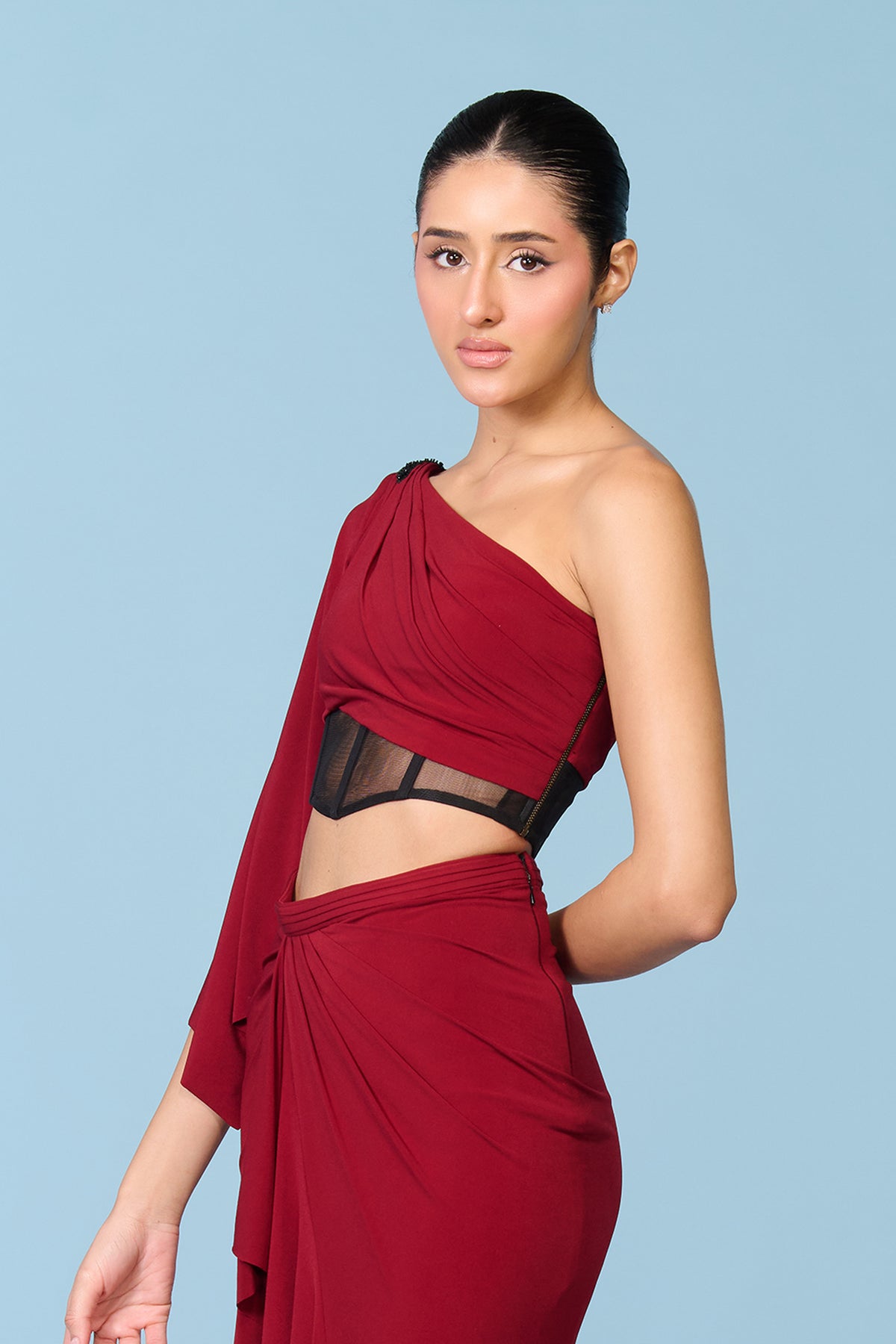 Cherry One Shoulder Top