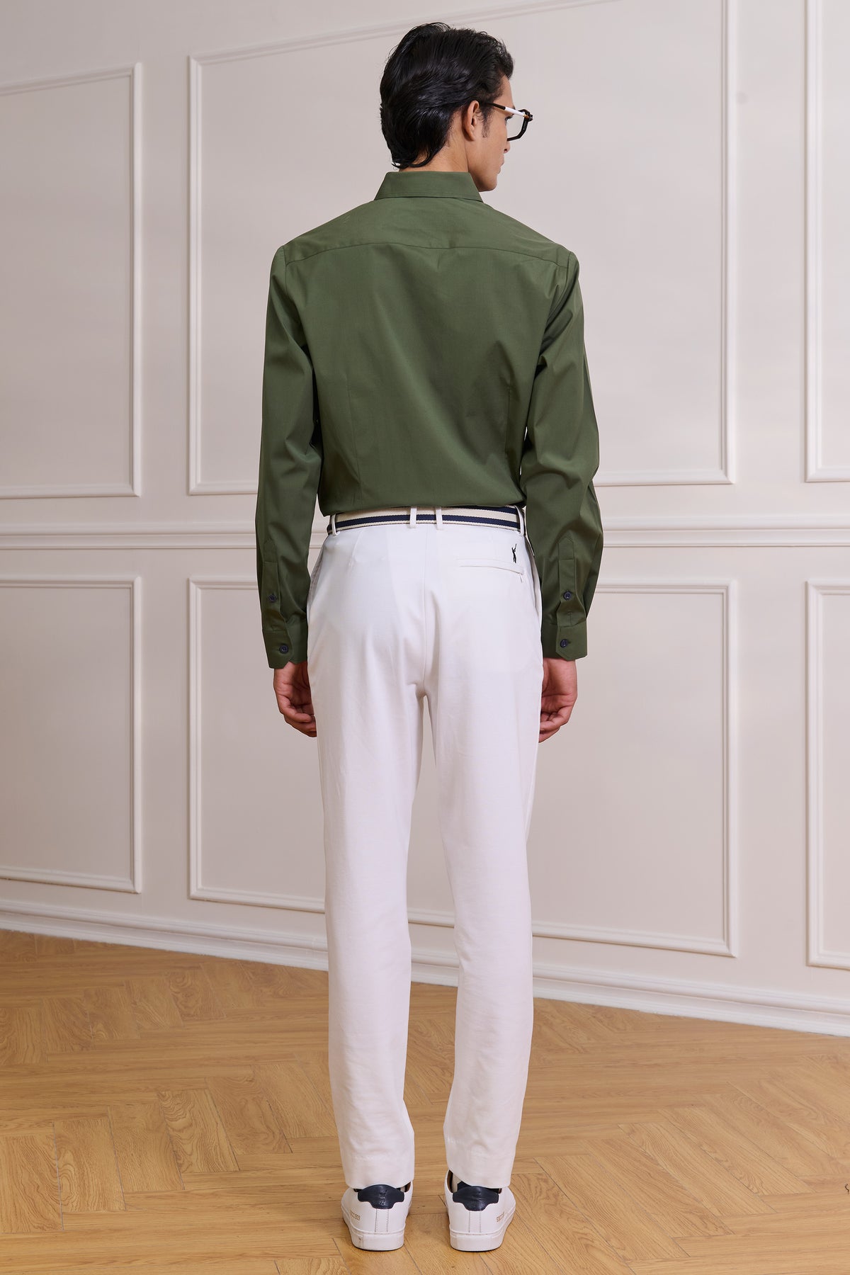 SNCC Olive Diagonal Tape Shirt