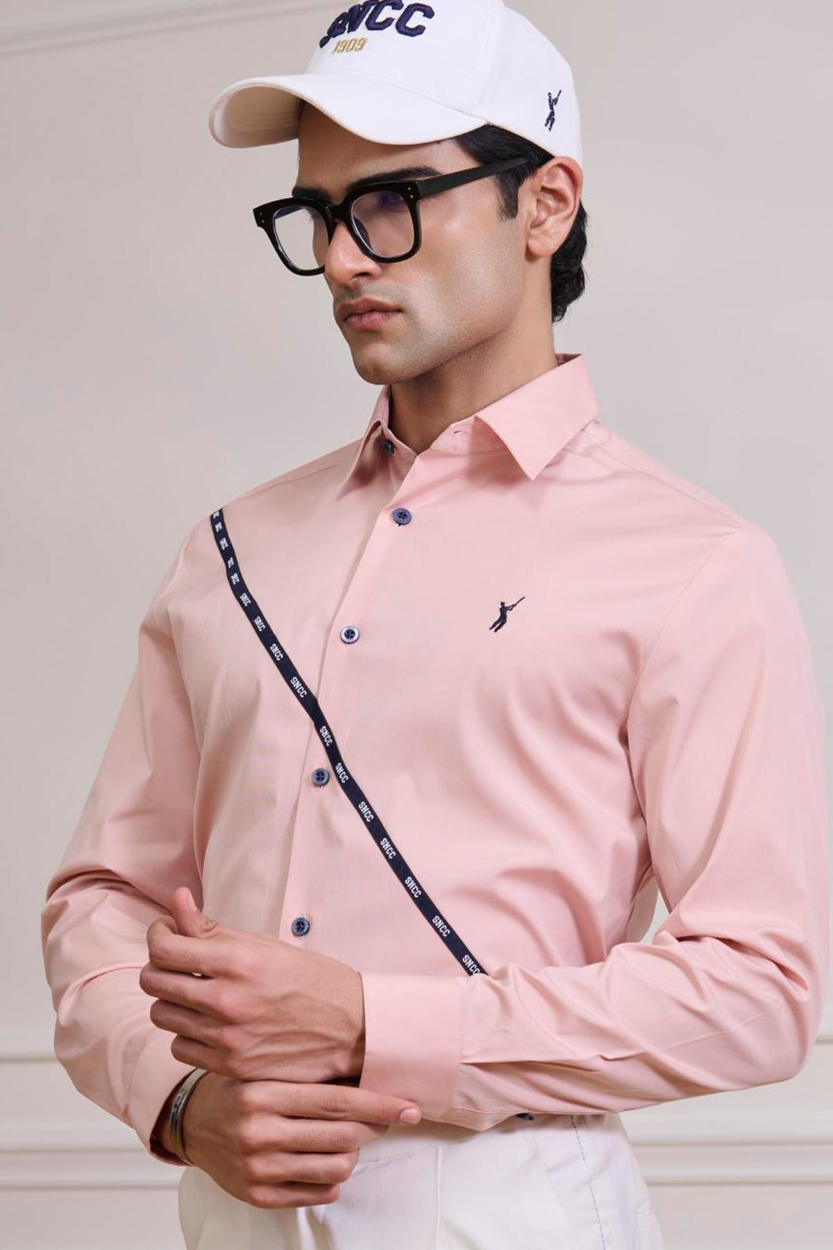 SNCC Pink Diagonal Tape Shirt