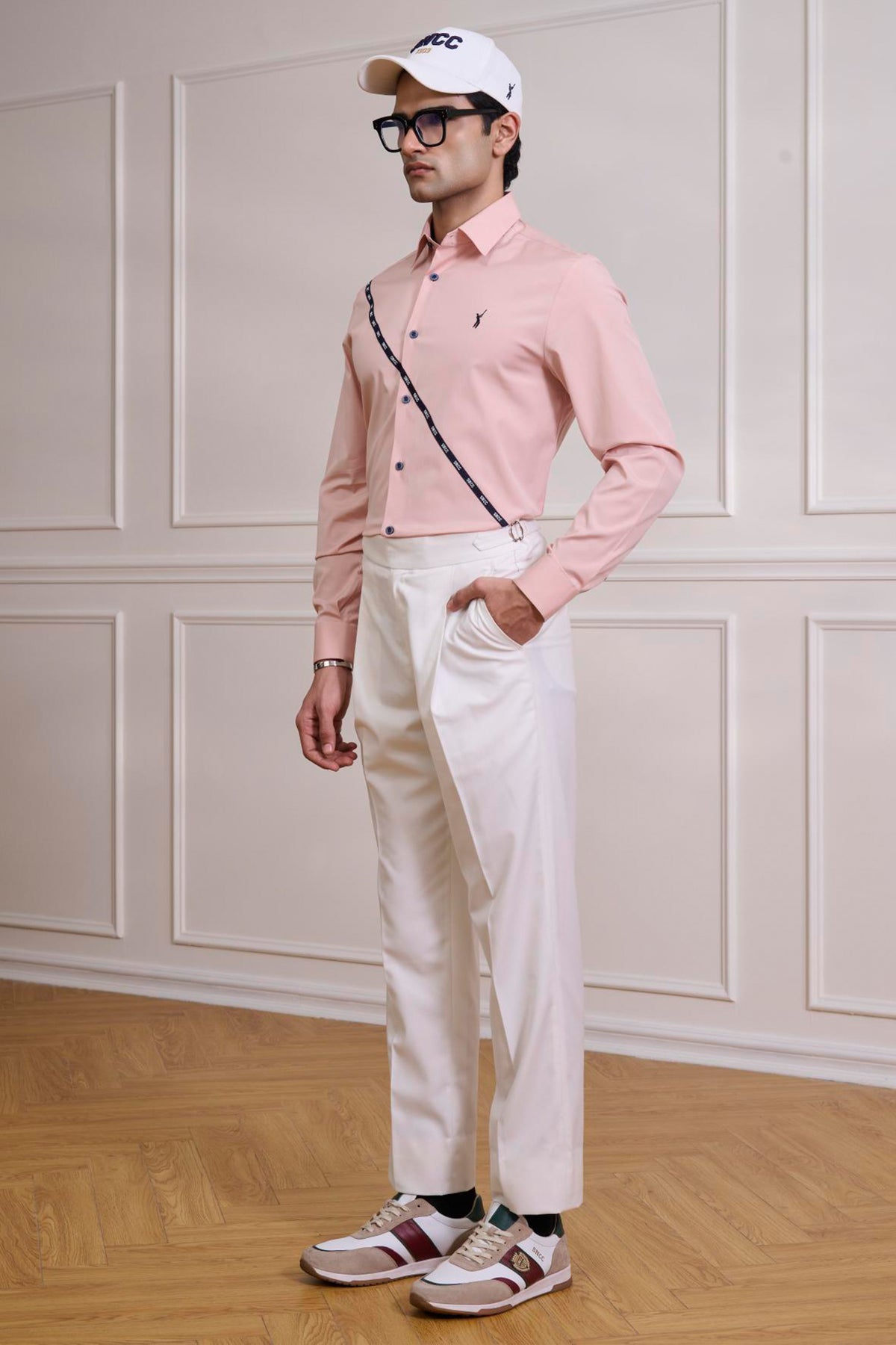 SNCC Pink Diagonal Tape Shirt