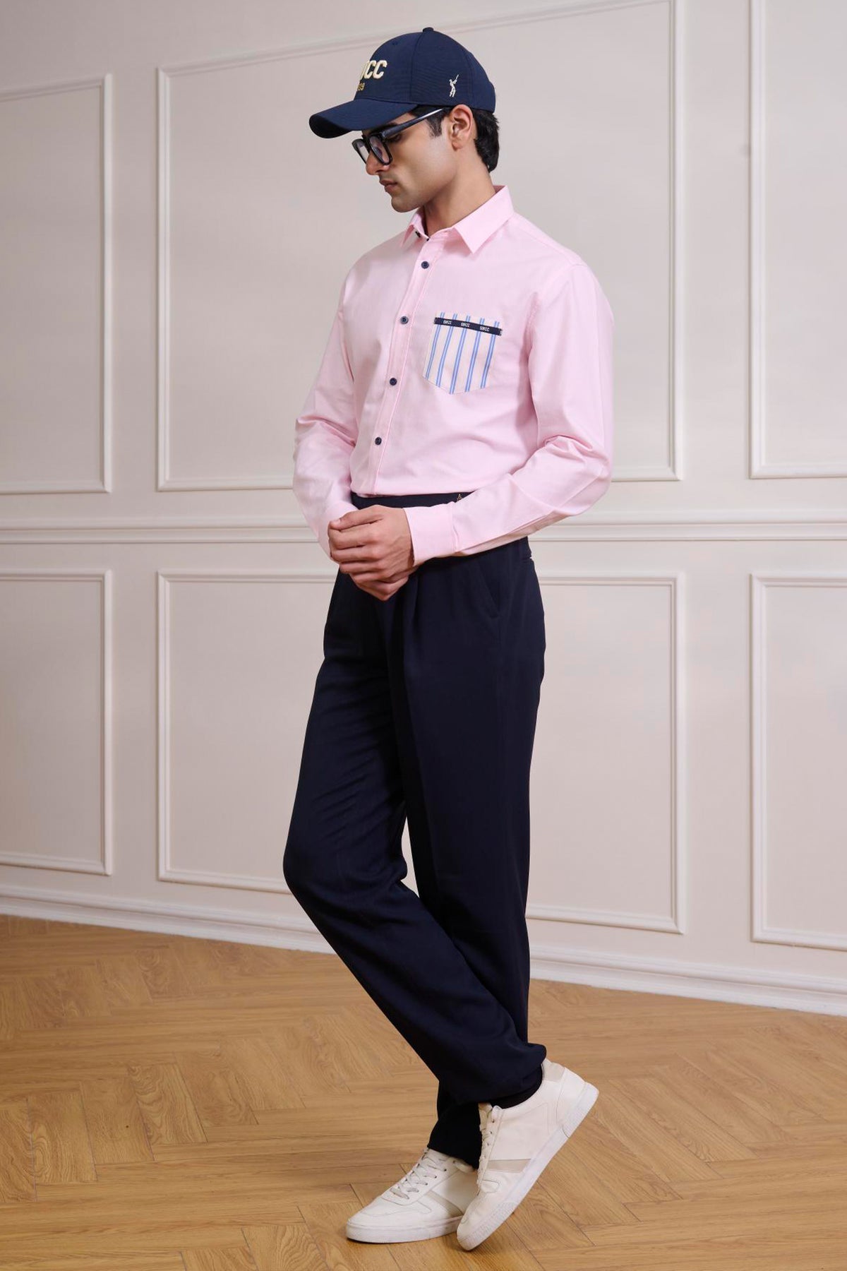 SNCC Pink Striped Pocket Shirt